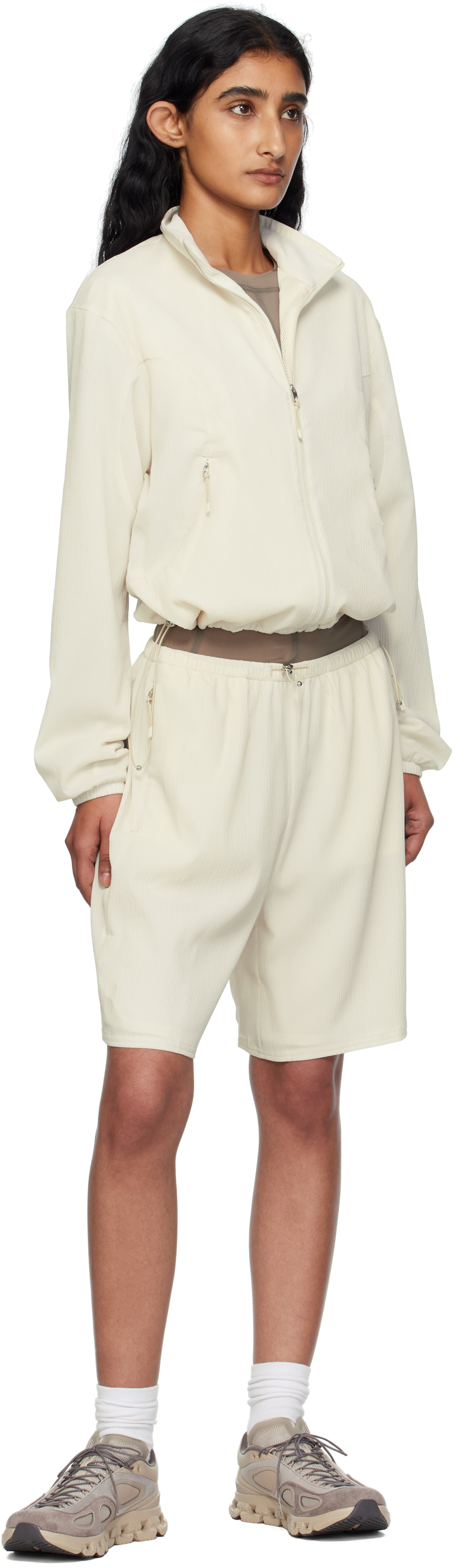 On Beige Zendaya Editi Track Jacket In White