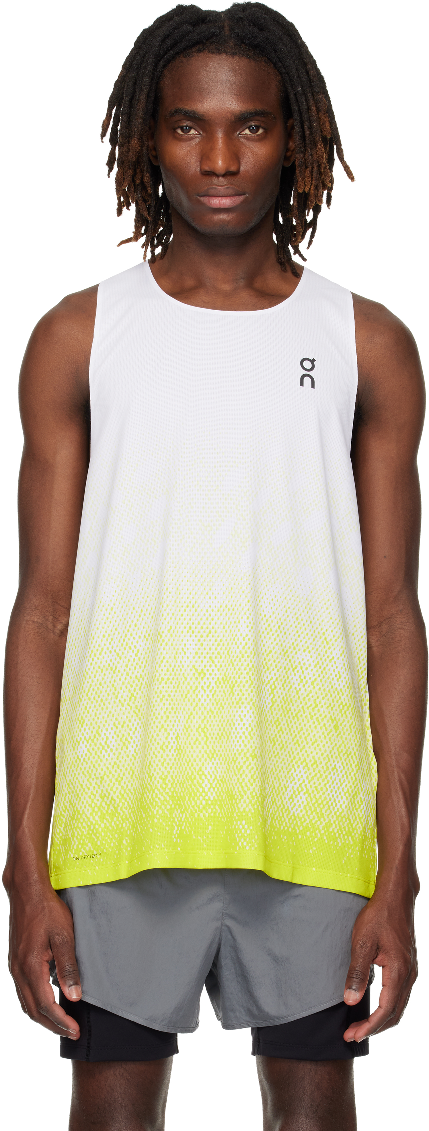On Zero Singlet ホワイト/イエロー XS Men's Zero Singlet | White