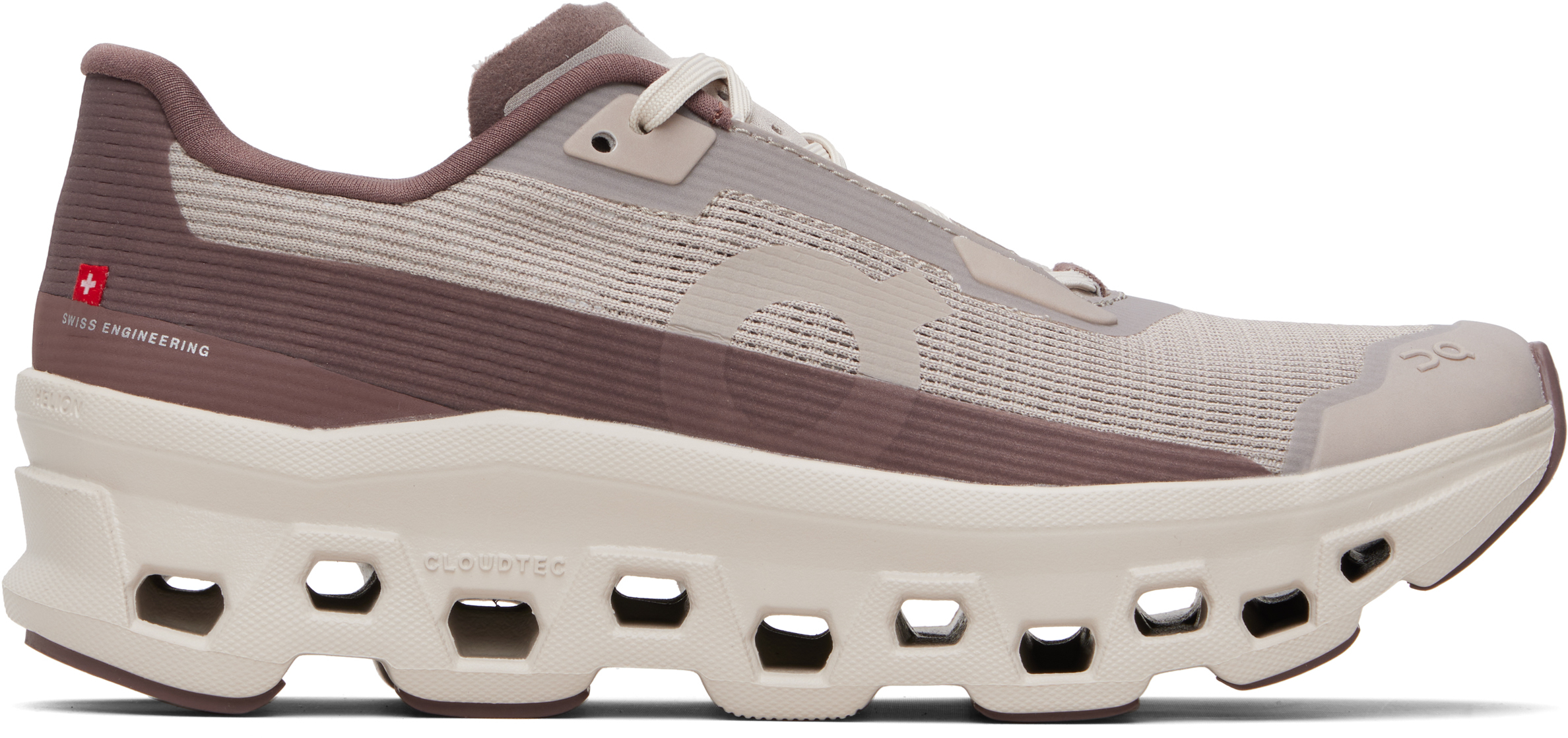 Taupe & Burgundy Cloudmonster Void Sneakers