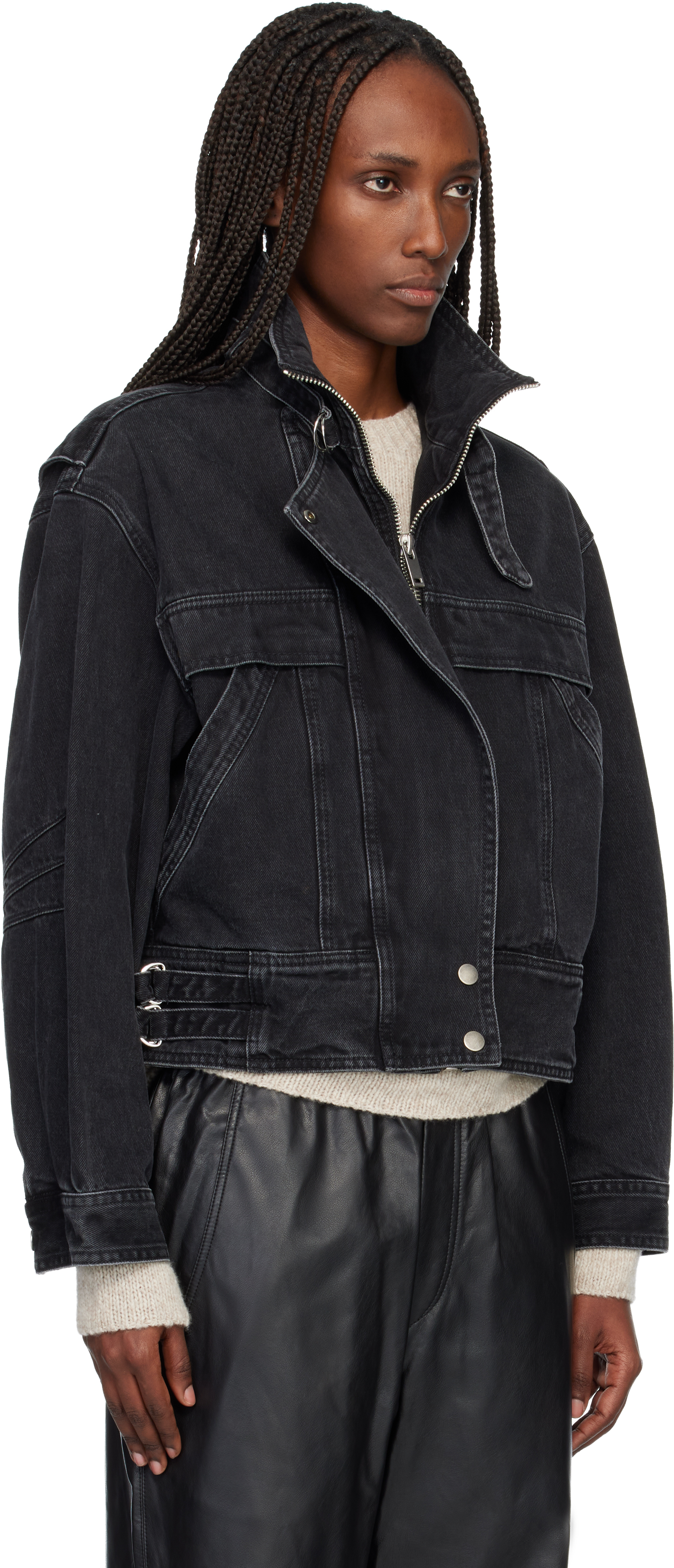 Isabel Marant Étoile Black Joseline Denim Jacket In Black