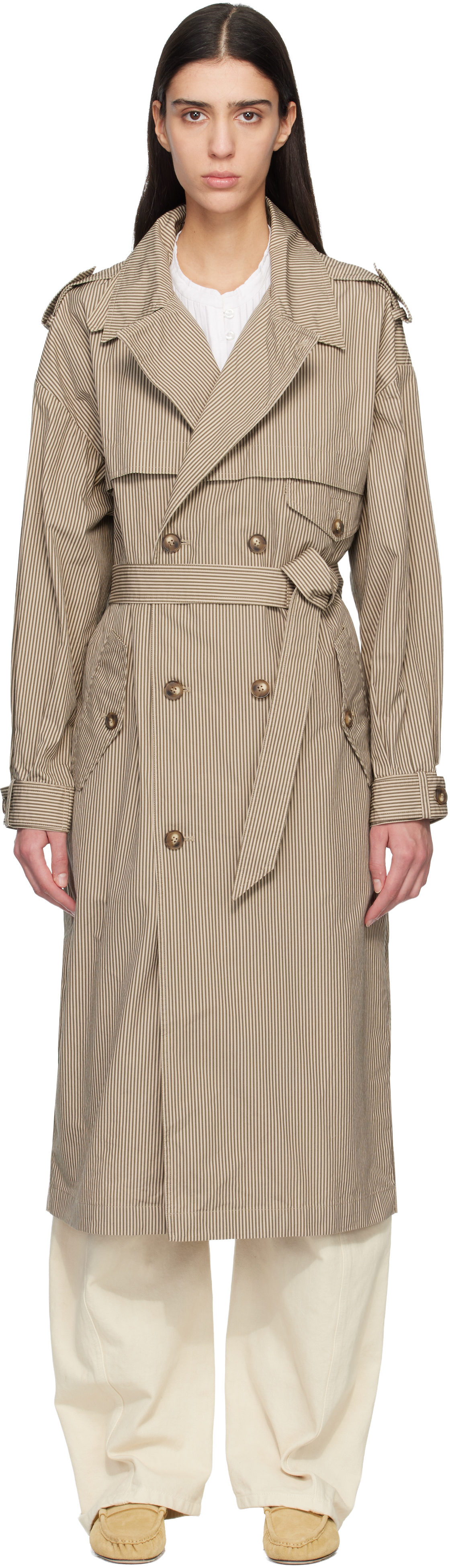 Isabel Marant Etoile Beige Chilma Trench Coat