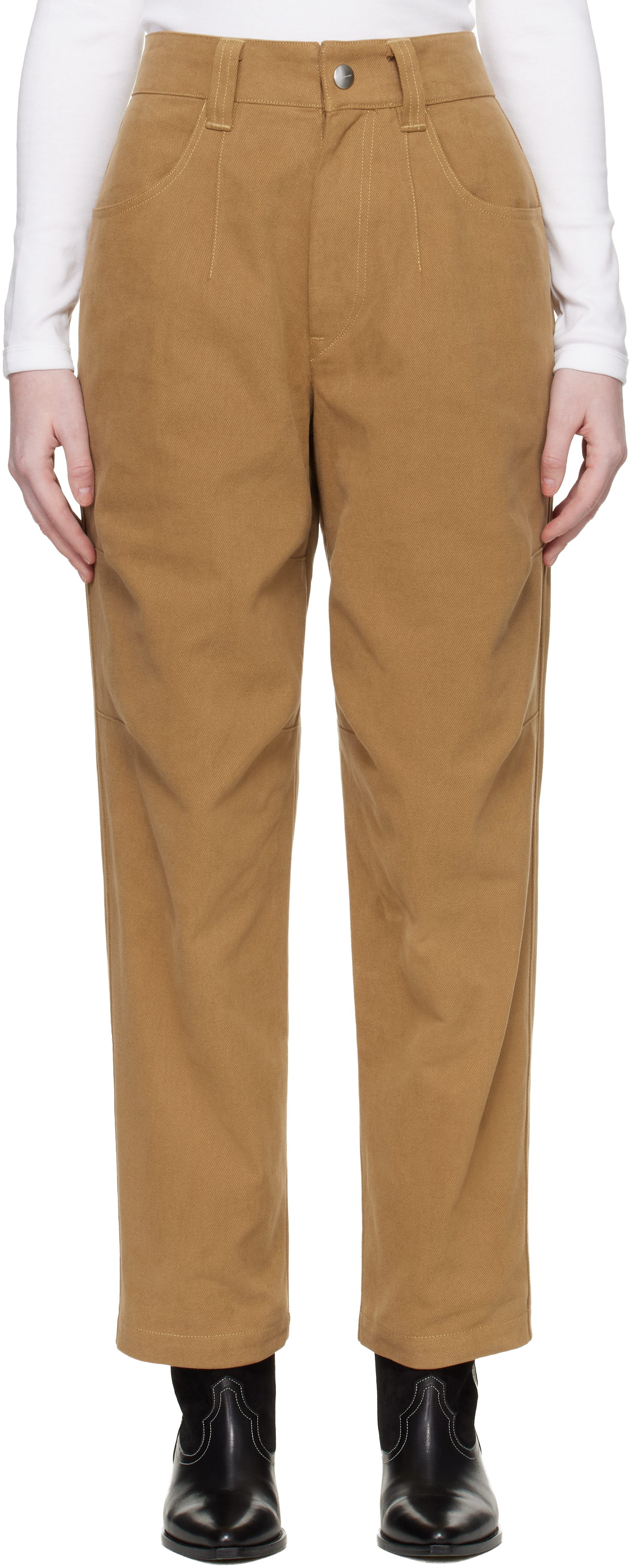 Isabel Marant Etoile Tan Opalyna Jeans