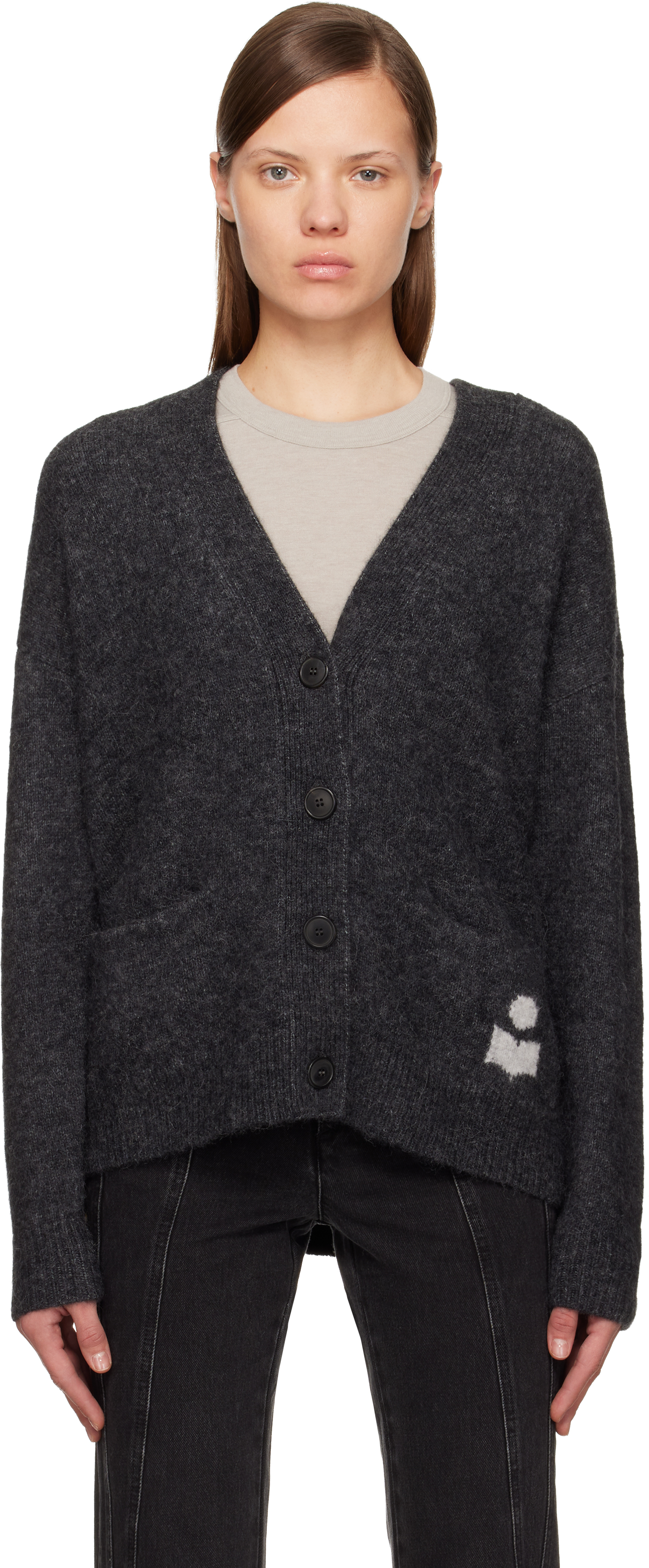Isabel Marant Etoile Gray Eborah Cardigan