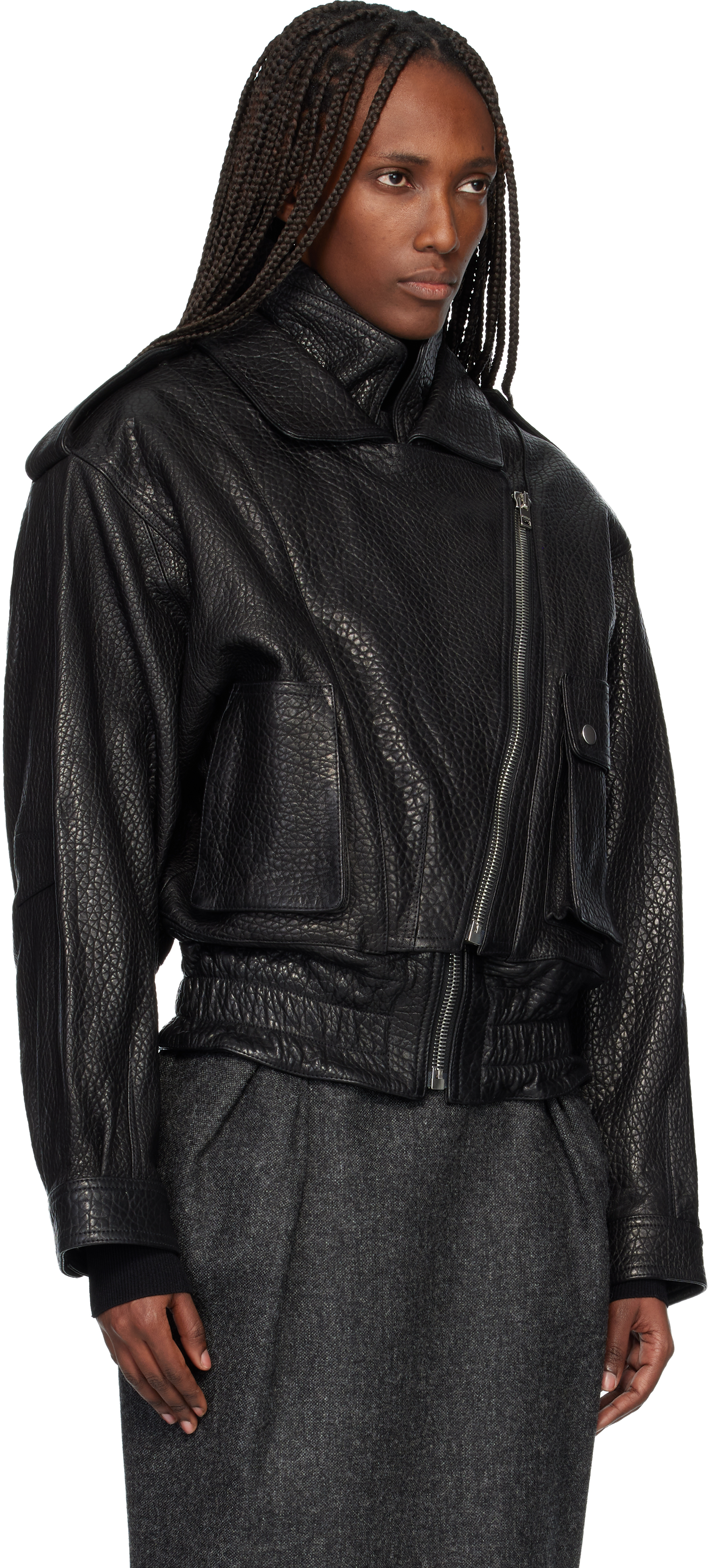 Isabel Marant Black Aneli Leather Jacket In Black