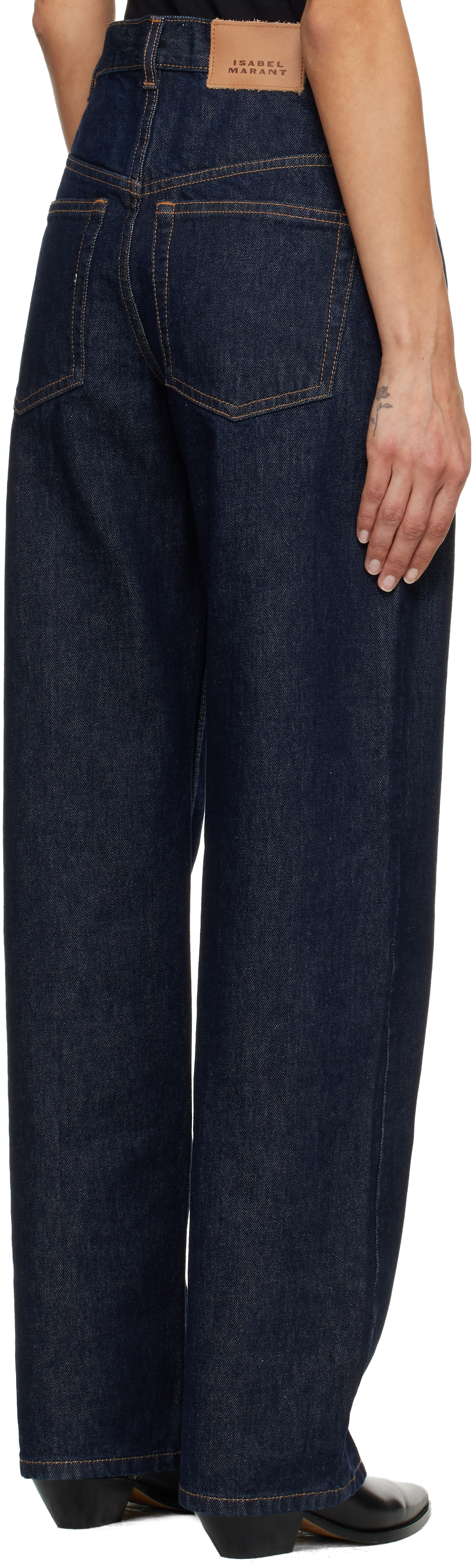 Isabel Marant Navy Drolane Jeans In Blue