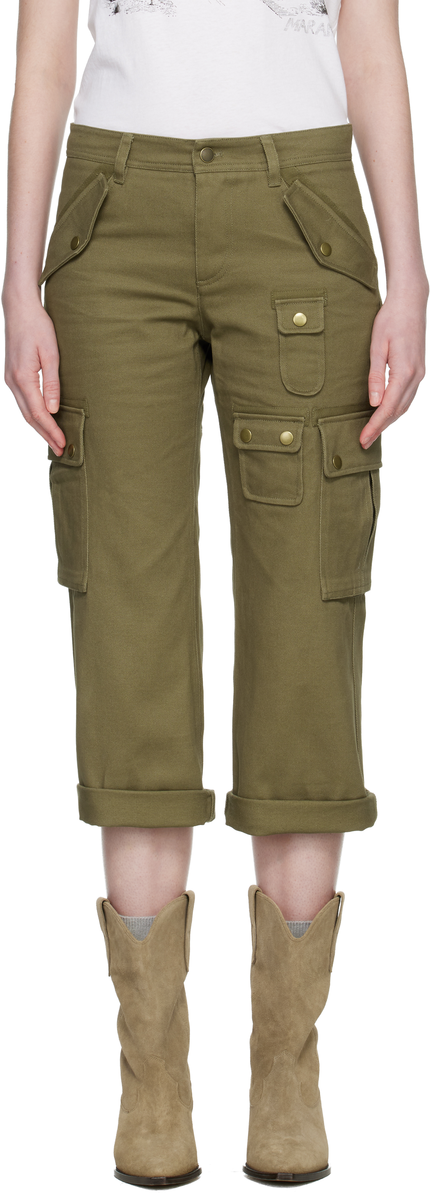 Isabel Marant Khaki Josine Cargo Pants