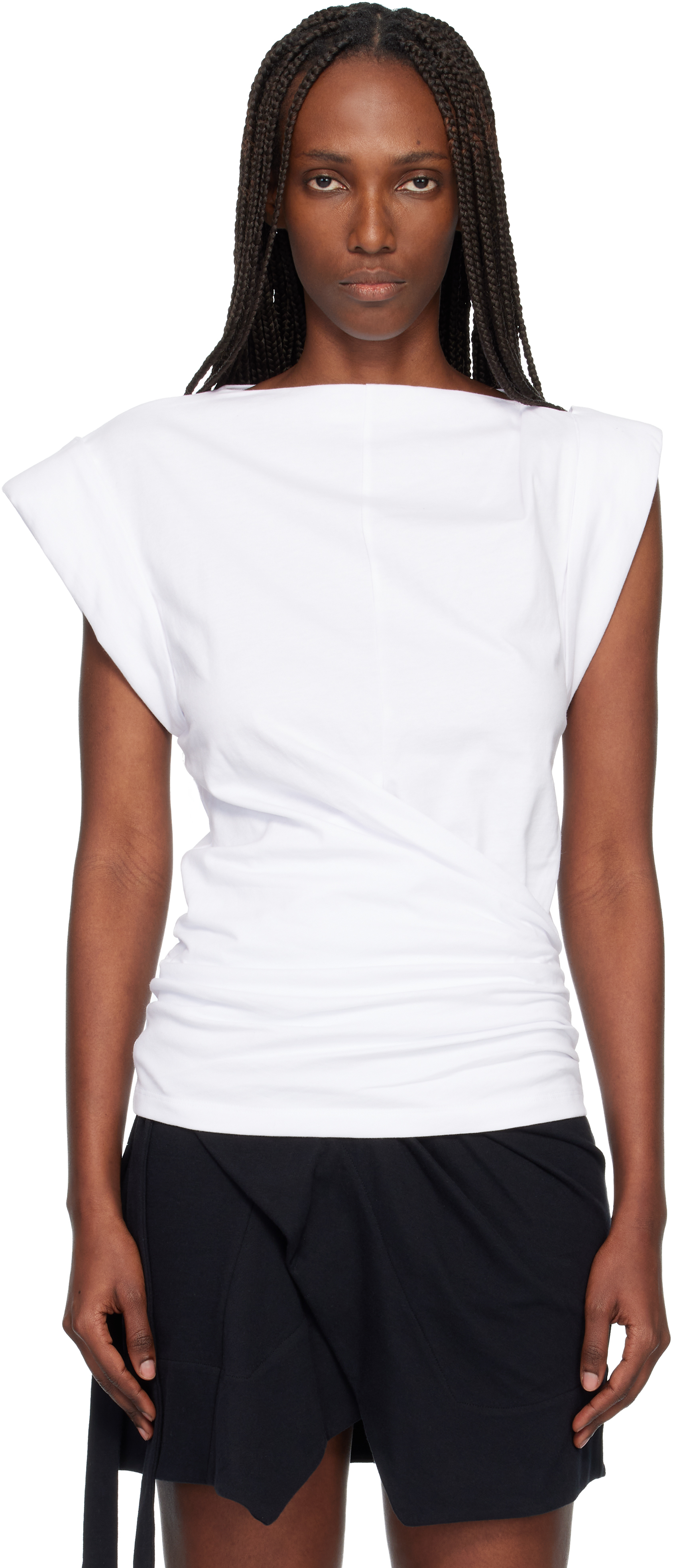 Isabel Marant White Maisan T-shirt In Gray