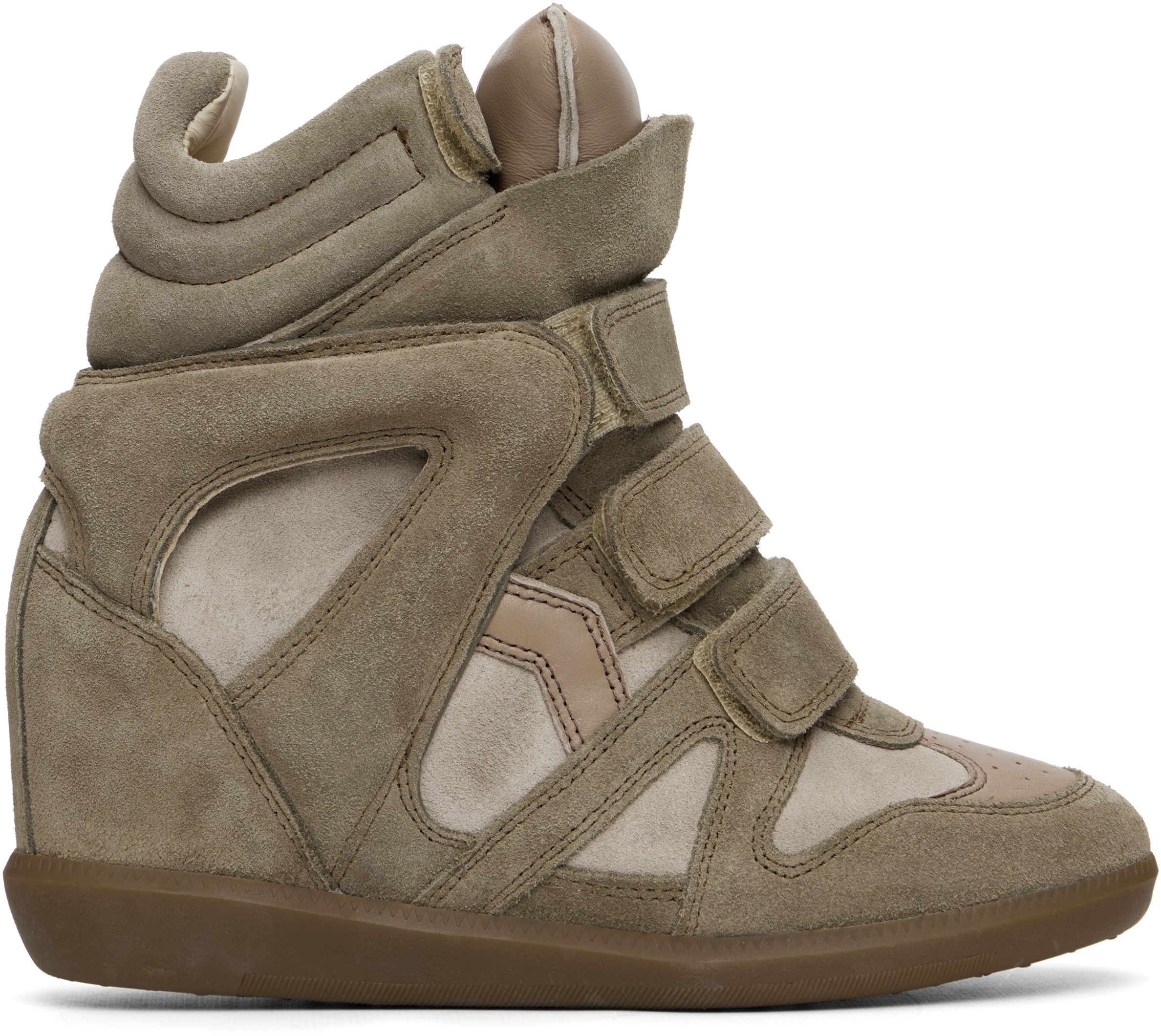 Isabel Marant Taupe Bekett Sneakers In Multi