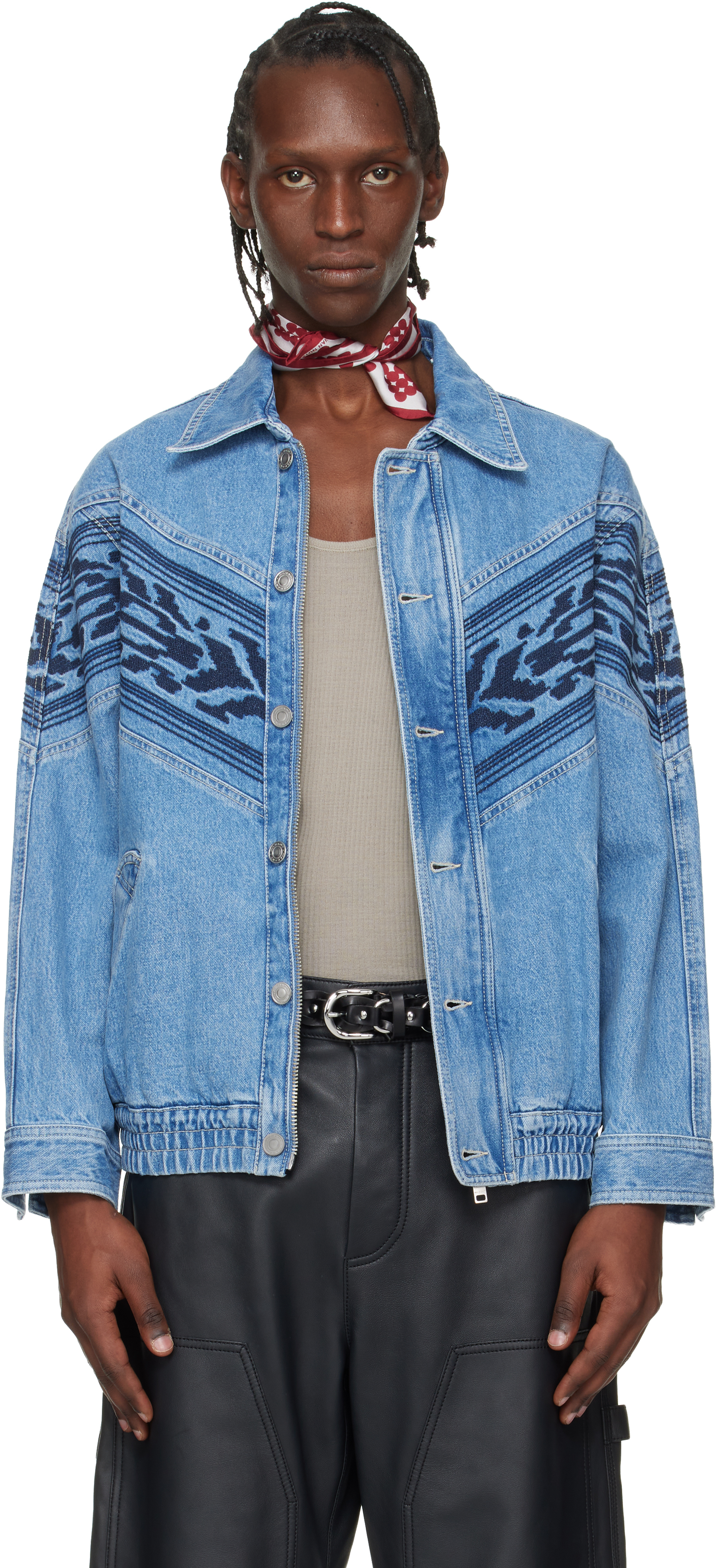 Isabel Marant: Blue Julian Denim Jacket | SSENSE