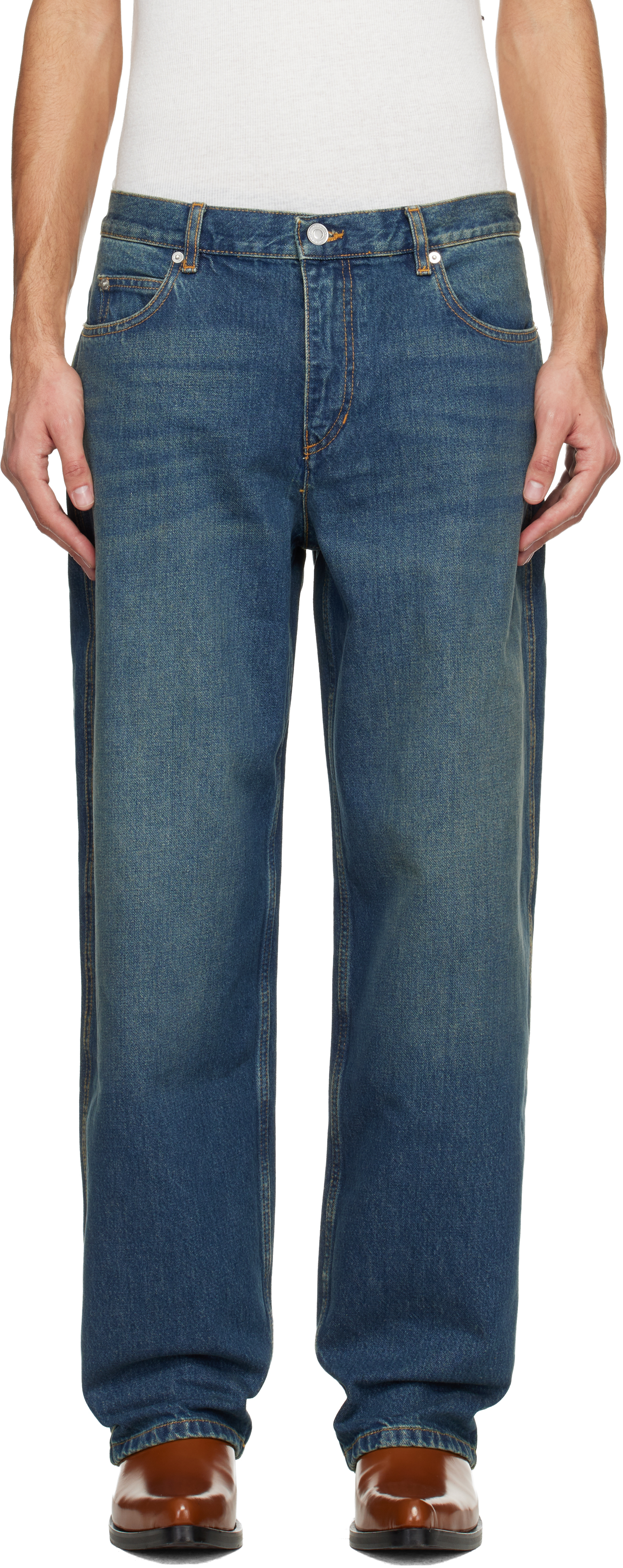 Isabel Marant Blue Jorjey Jeans In Blue