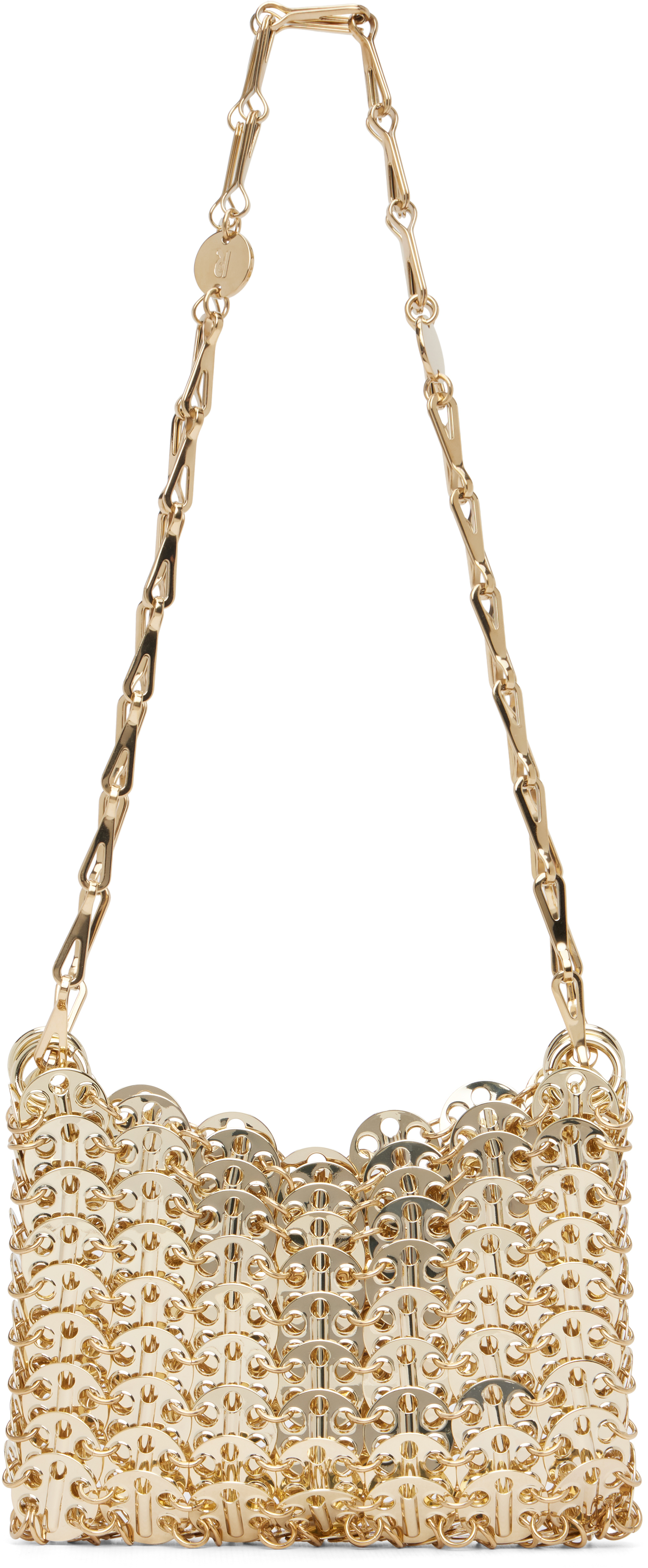 Rabanne: Gold Iconic Nano 1969 Bag | SSENSE