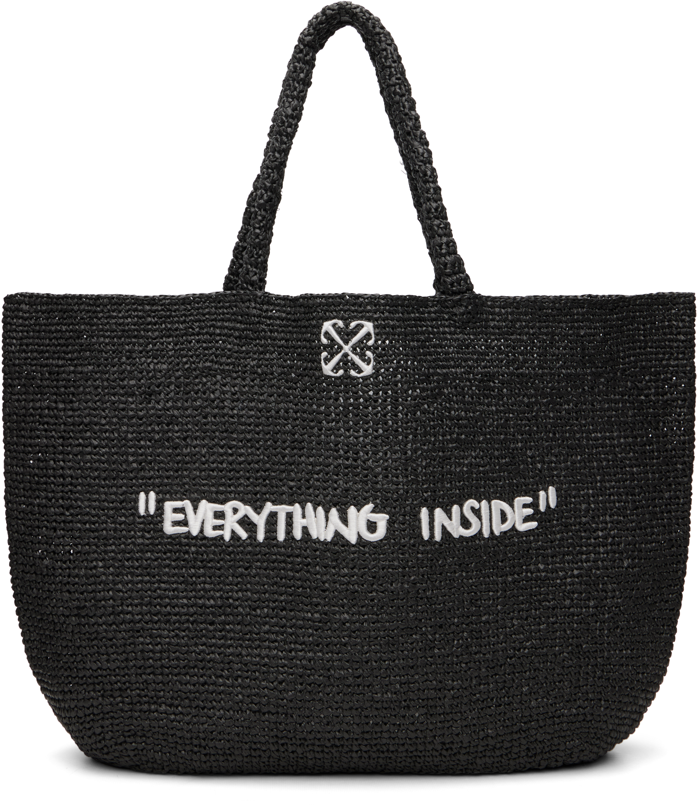 Off-White: ブラック Jitney Quote トートバッグ | SSENSE 日本