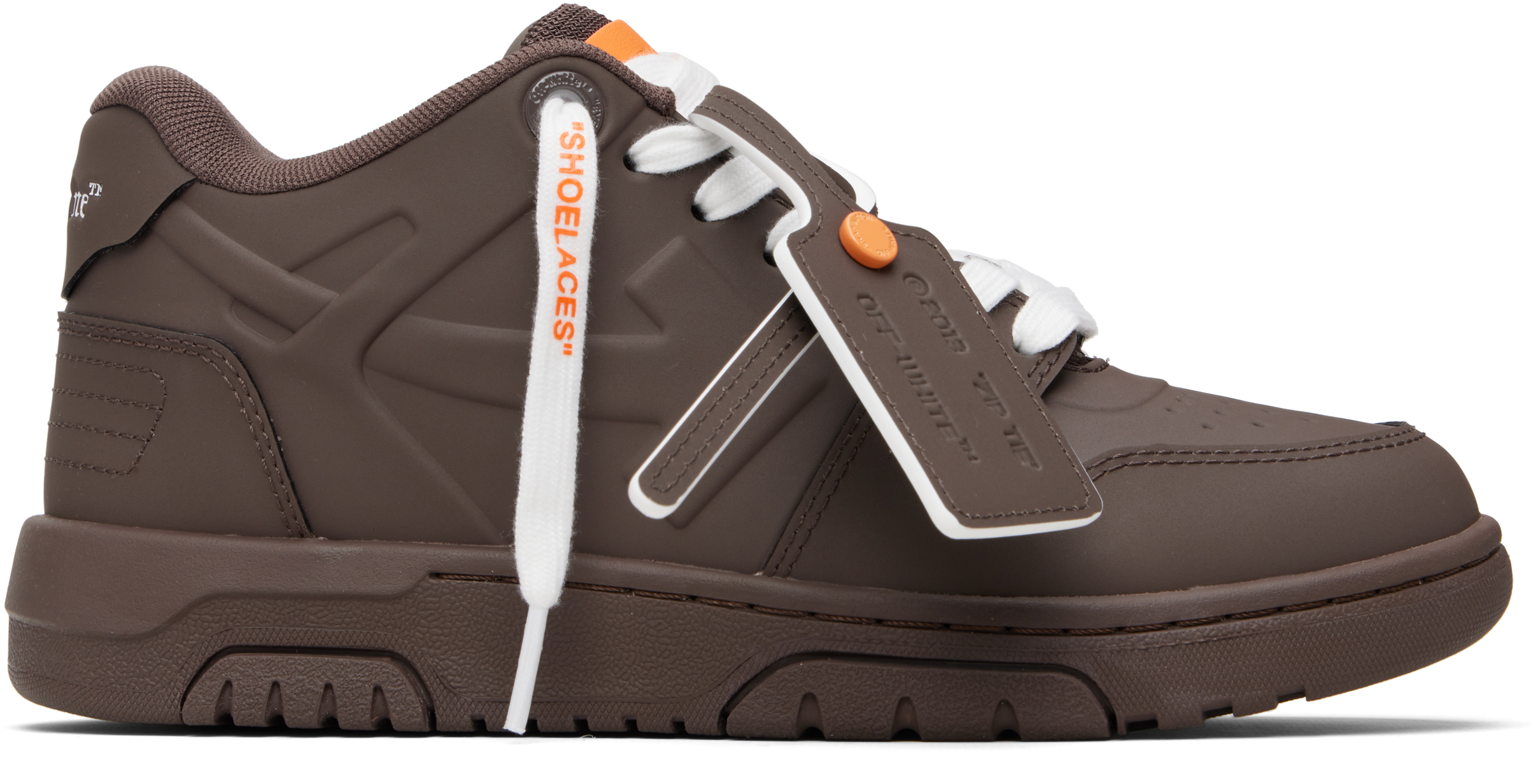 Off-White Brown 'Out Of Office' Molded Sneakers