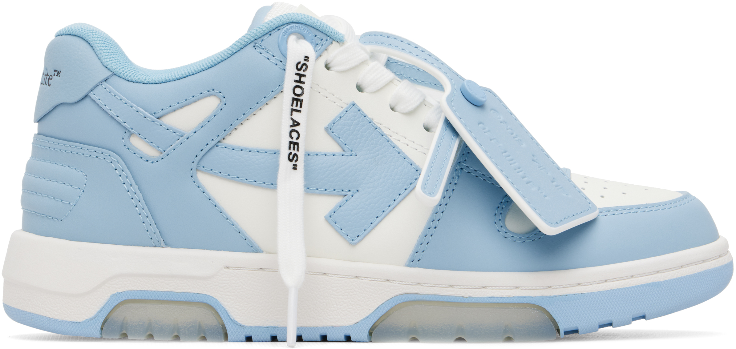 Off-White Blue & White 'Out Of Office' Calf Leather Sneakers