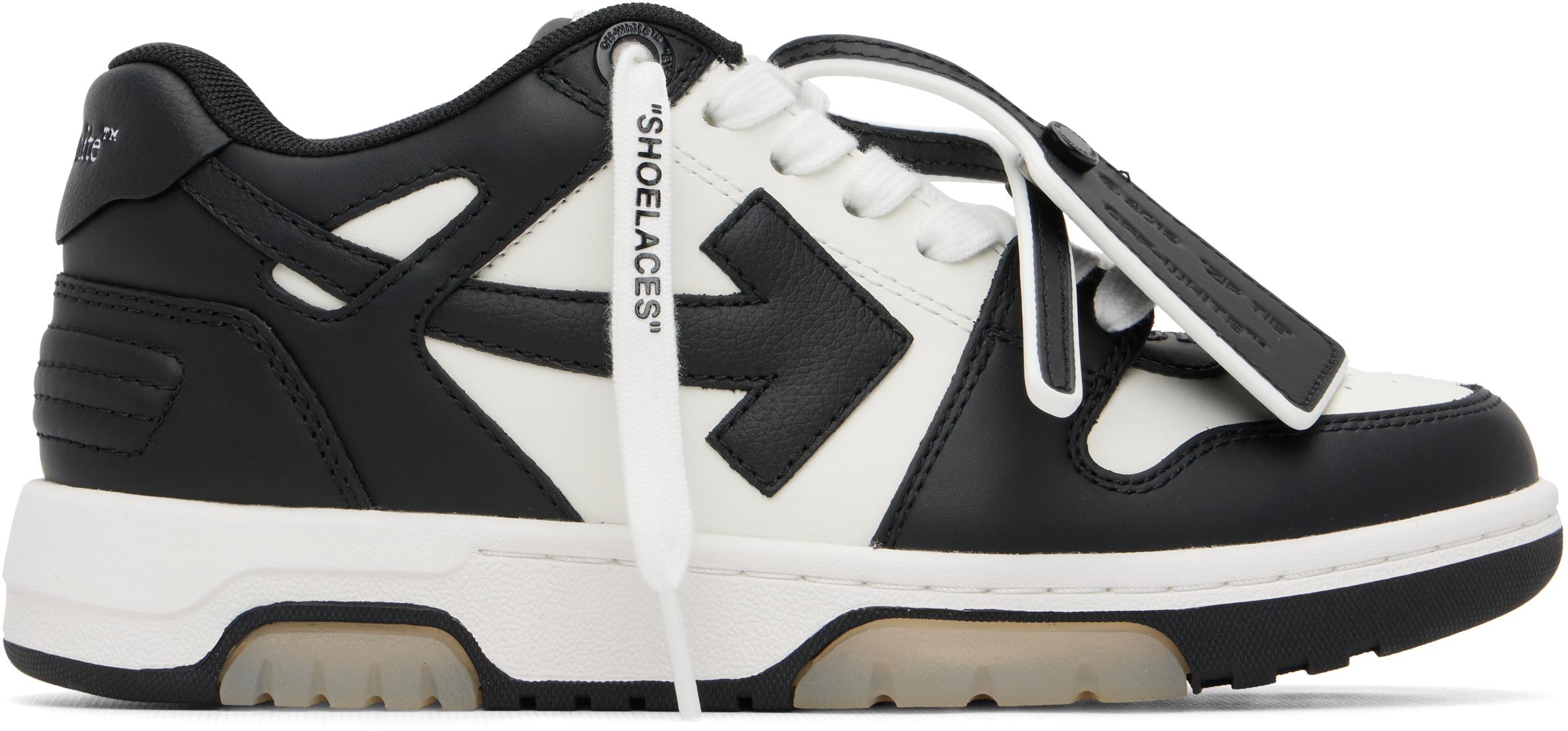 Off-White Black & White 'Out Of Office' Calf Leather Sneakers