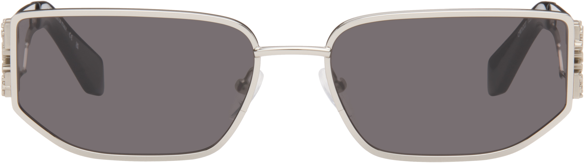 Off-White: Silver Allen Sunglasses | SSENSE UK display picture 1