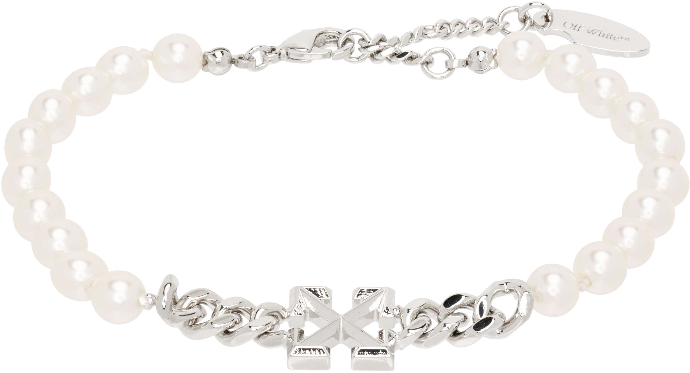 Arrow Faux-Pearl Full Bracelet by Off-White on Sale