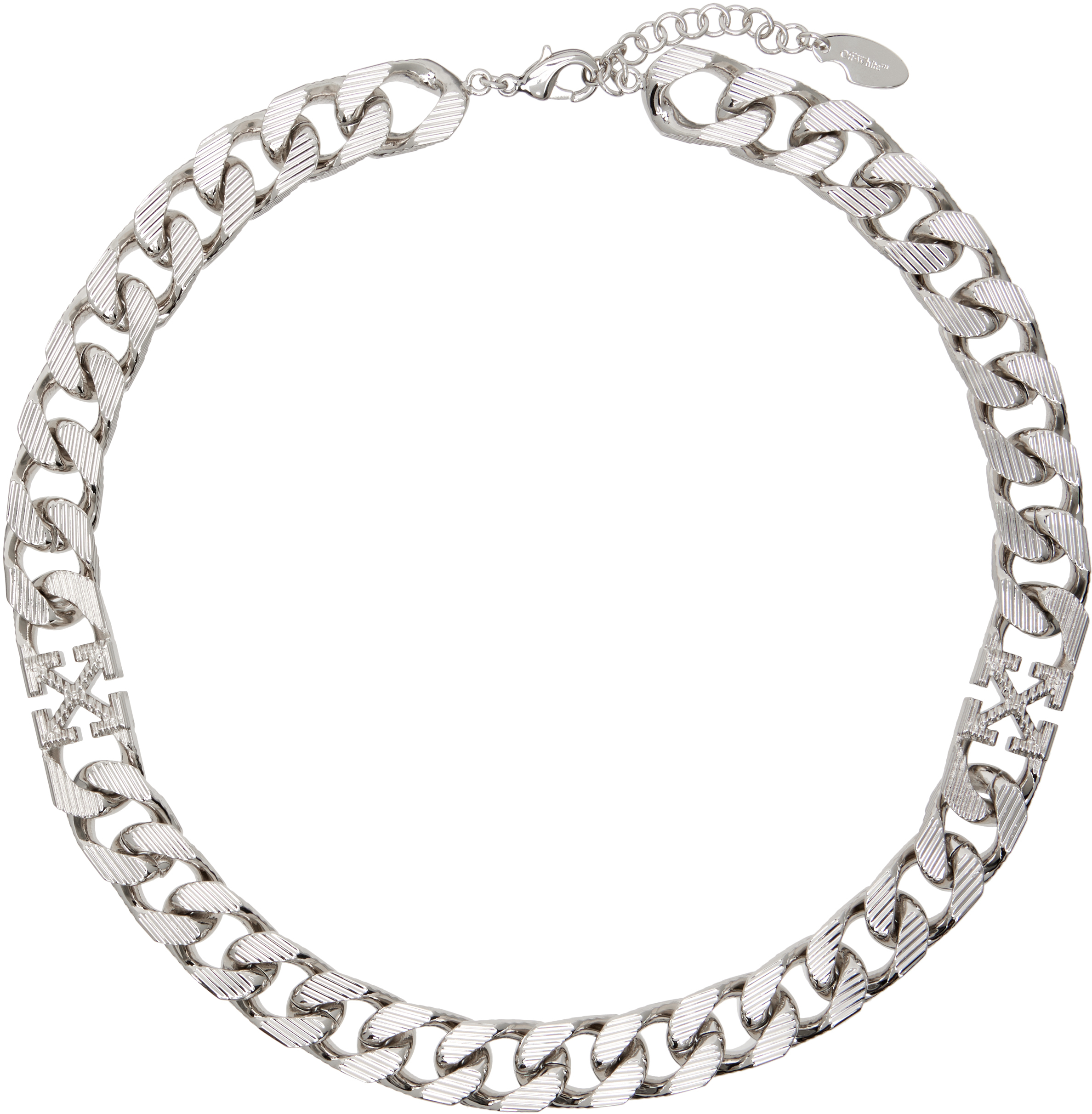 Off-WhiteのArrow Chain Textured ネックレスがセール中