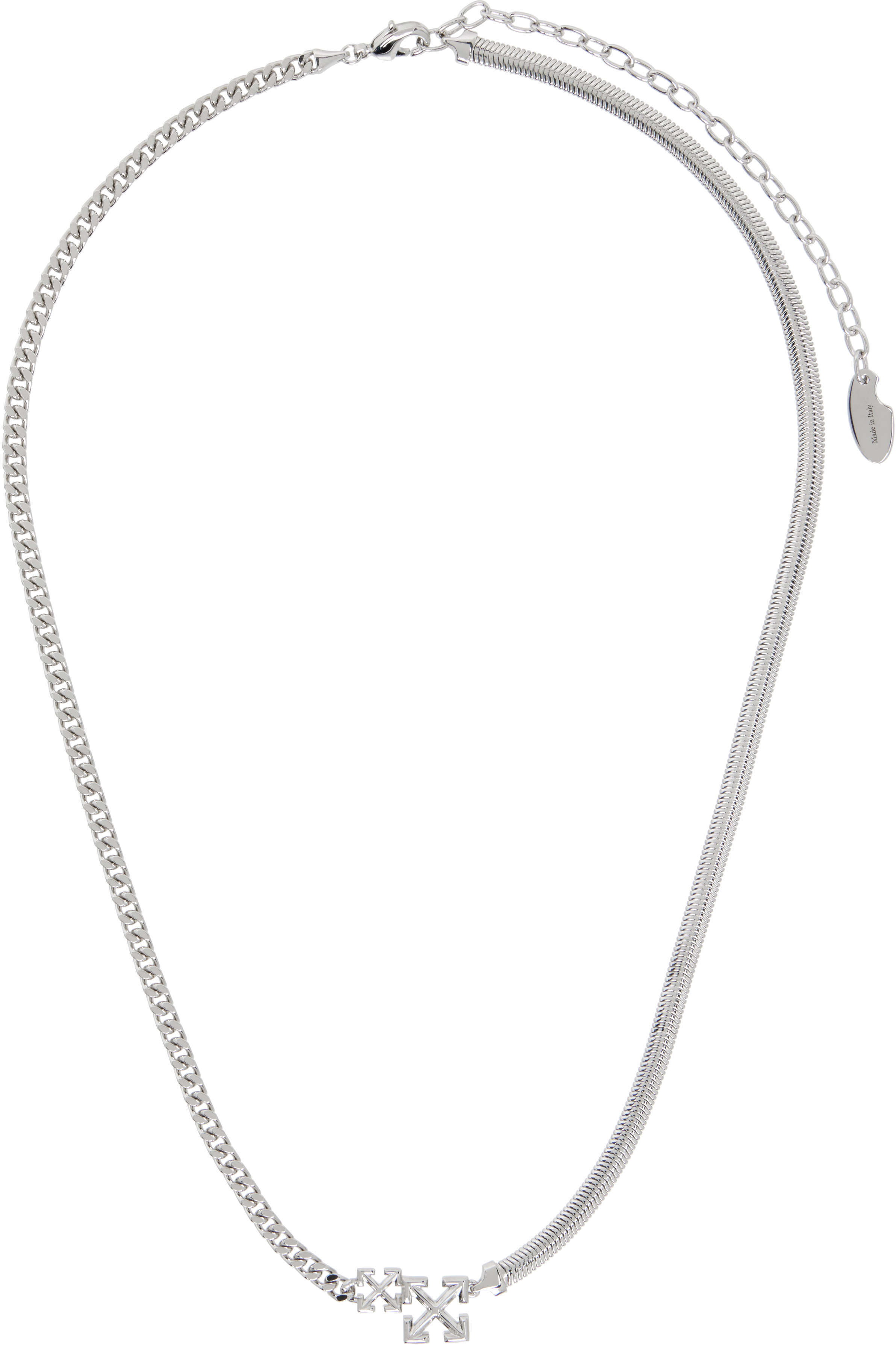 Off-White Double Arrow Necklace