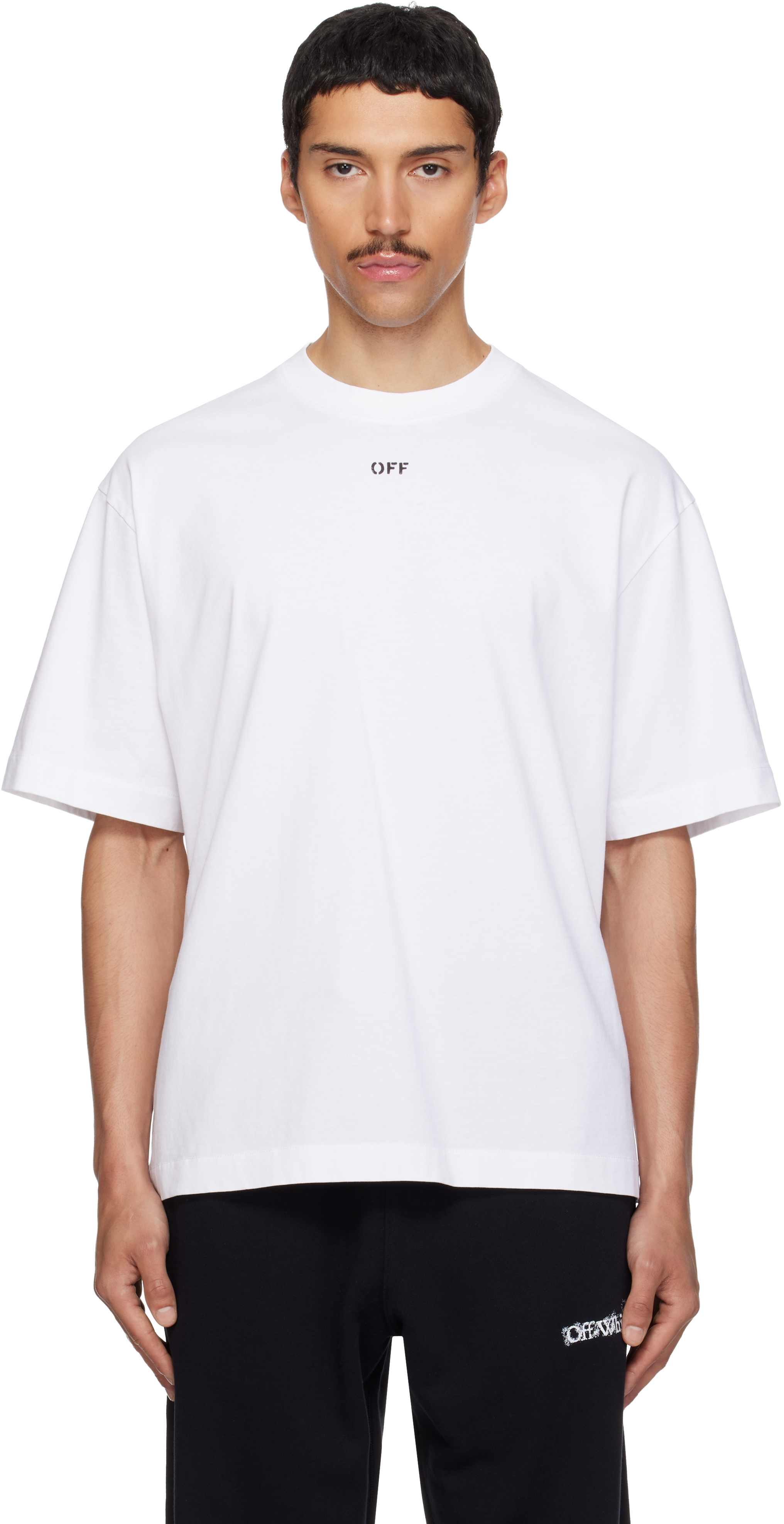 Off-White: White Chain Araldic Arrow T-shirt | SSENSE