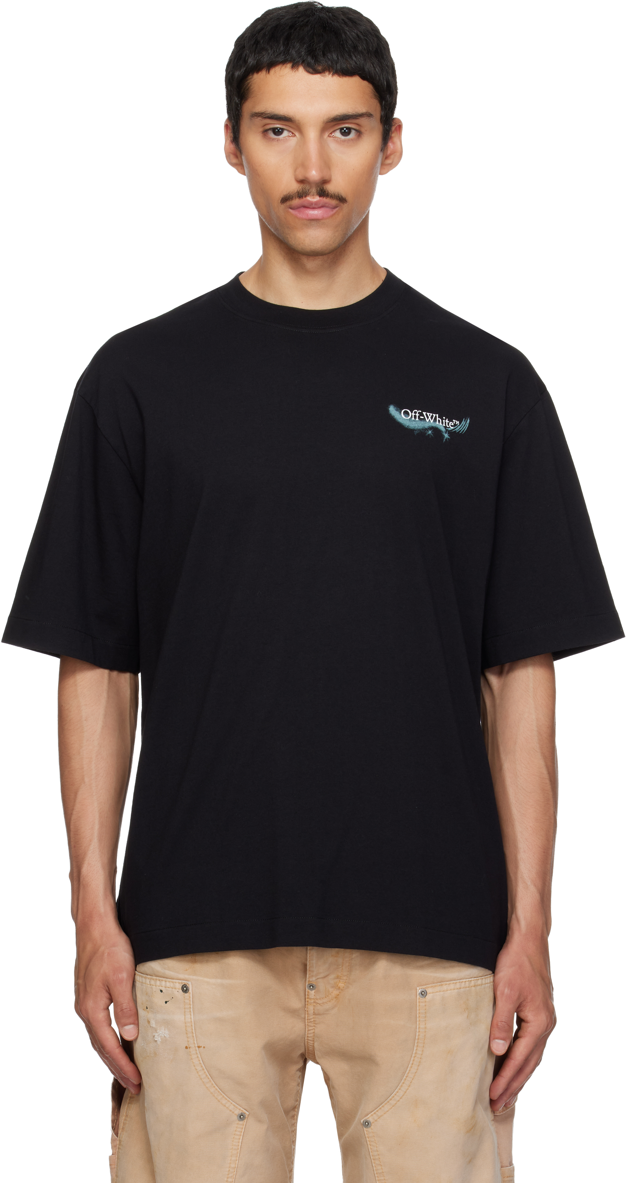 Off-White: Black Moon Skate T-shirt | SSENSE