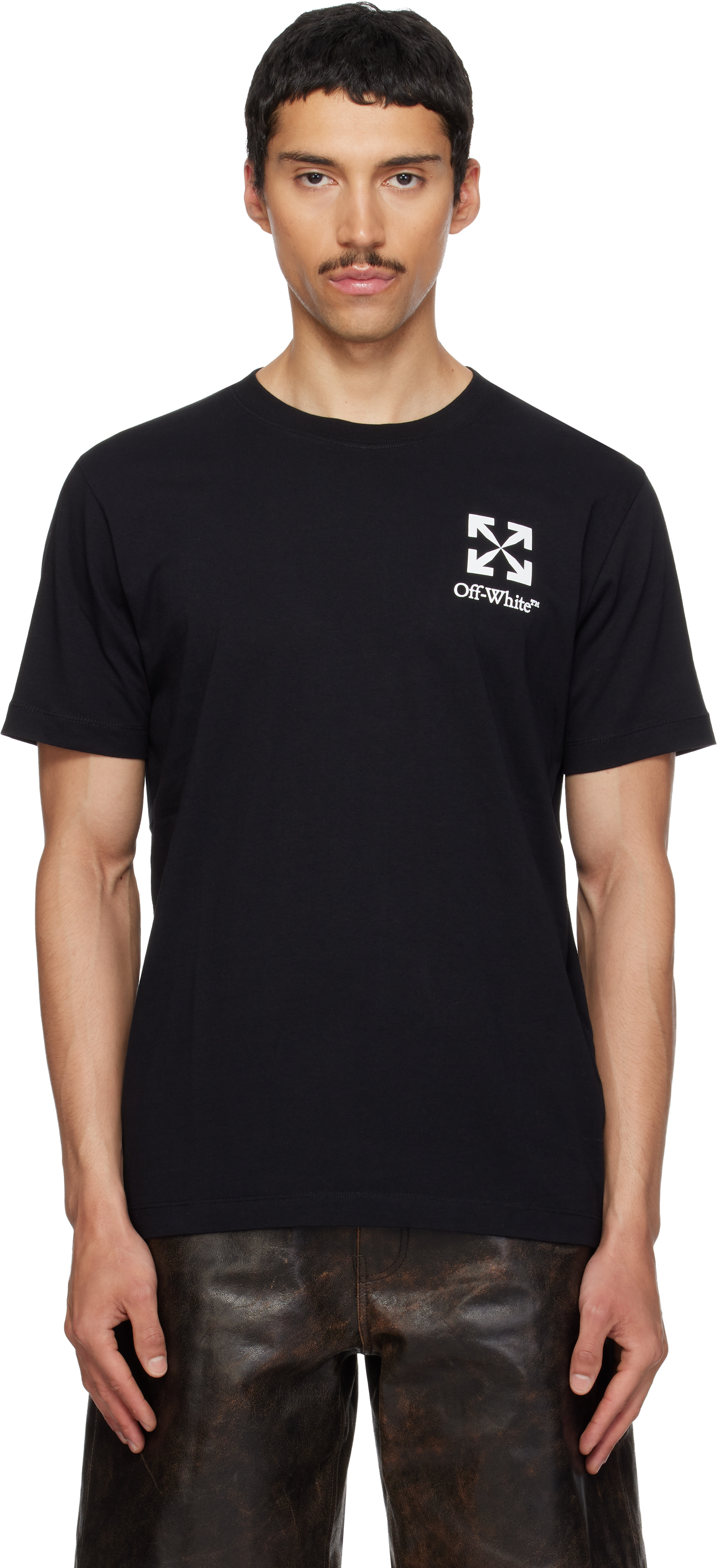 Off-White: ブラック Small Arrow スリムフィットTシャツ | SSENSE 日本