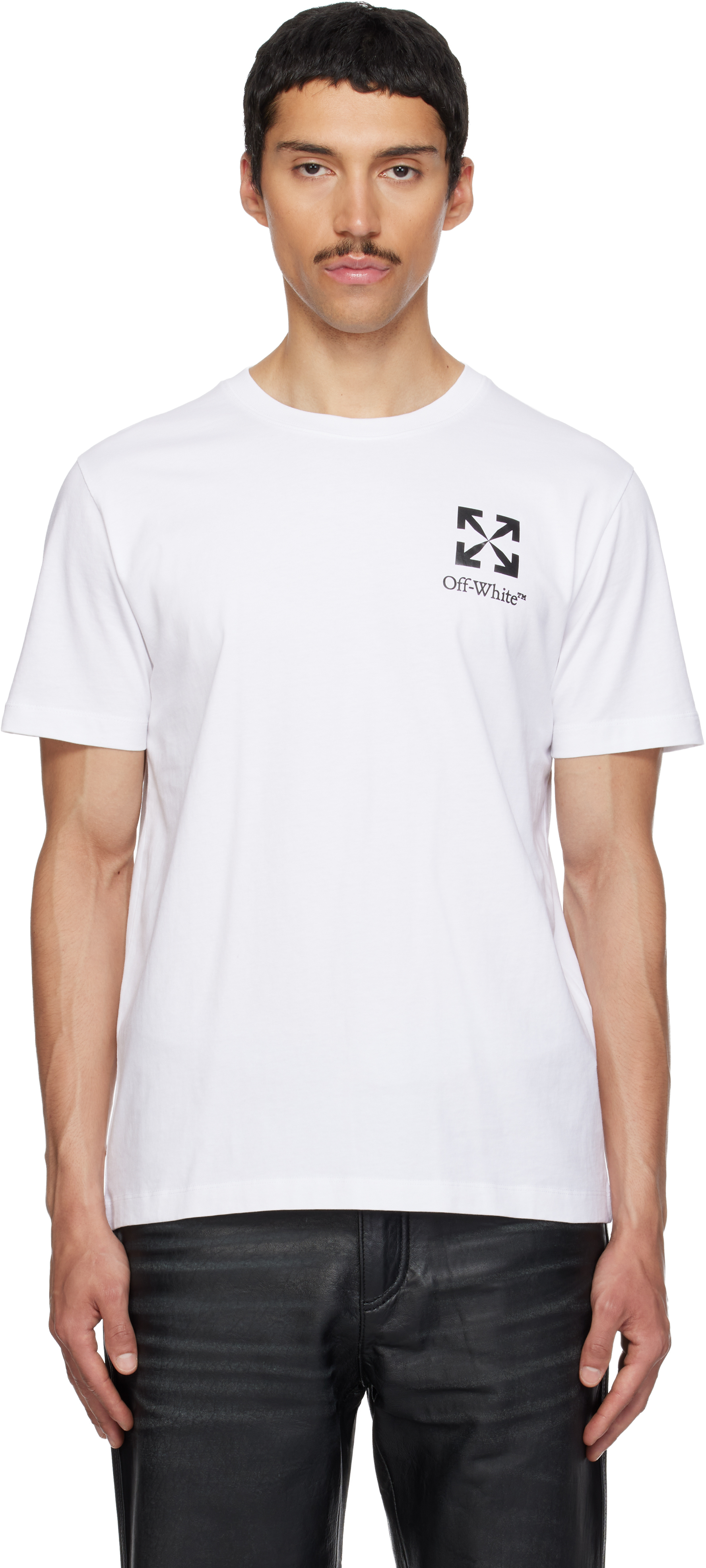 Off-White: ホワイト Small Arrow スリムフィットTシャツ | SSENSE 日本