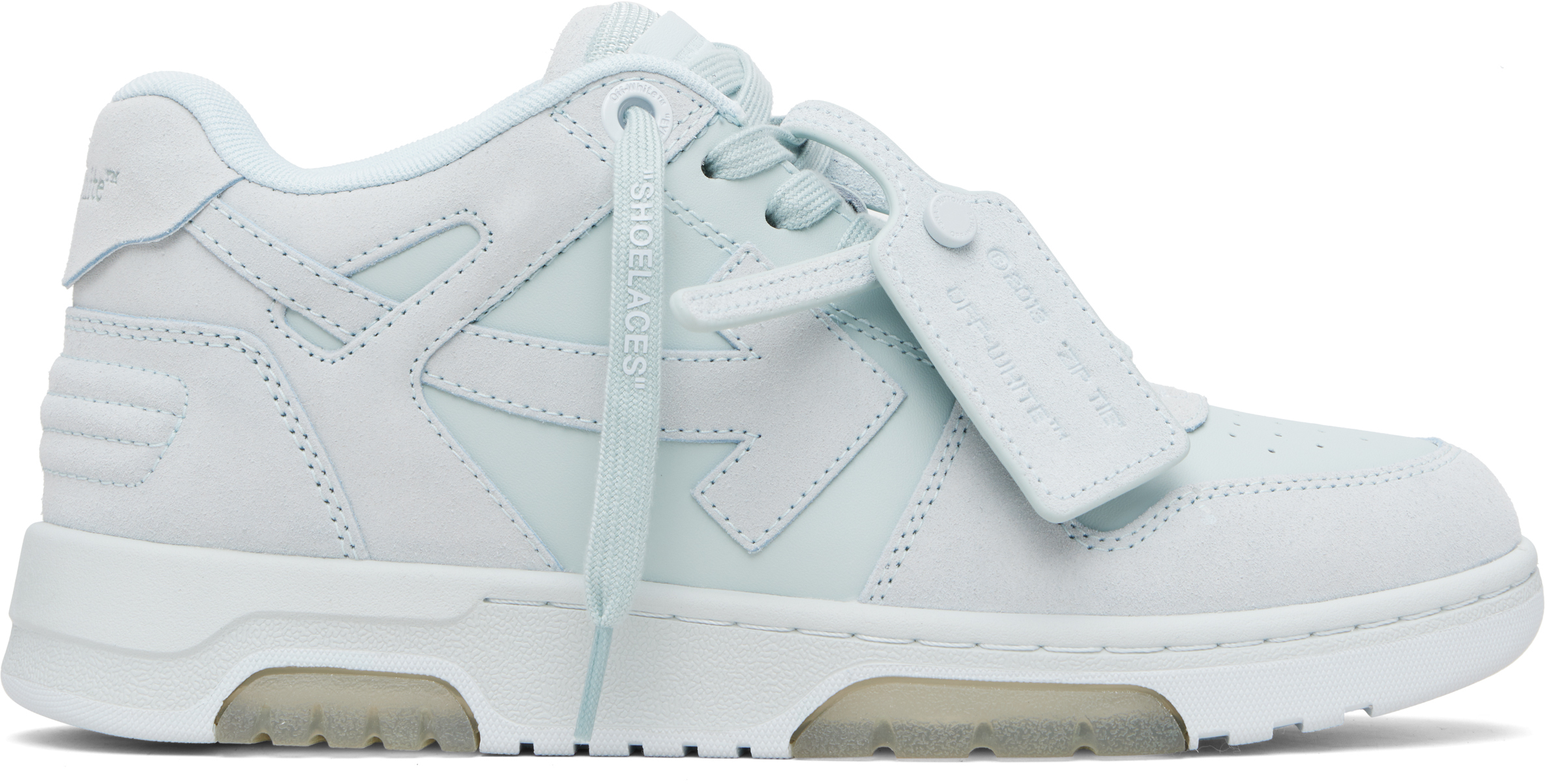 Off-White Blue 'Out Of Office' Calf & Suede Sneakers