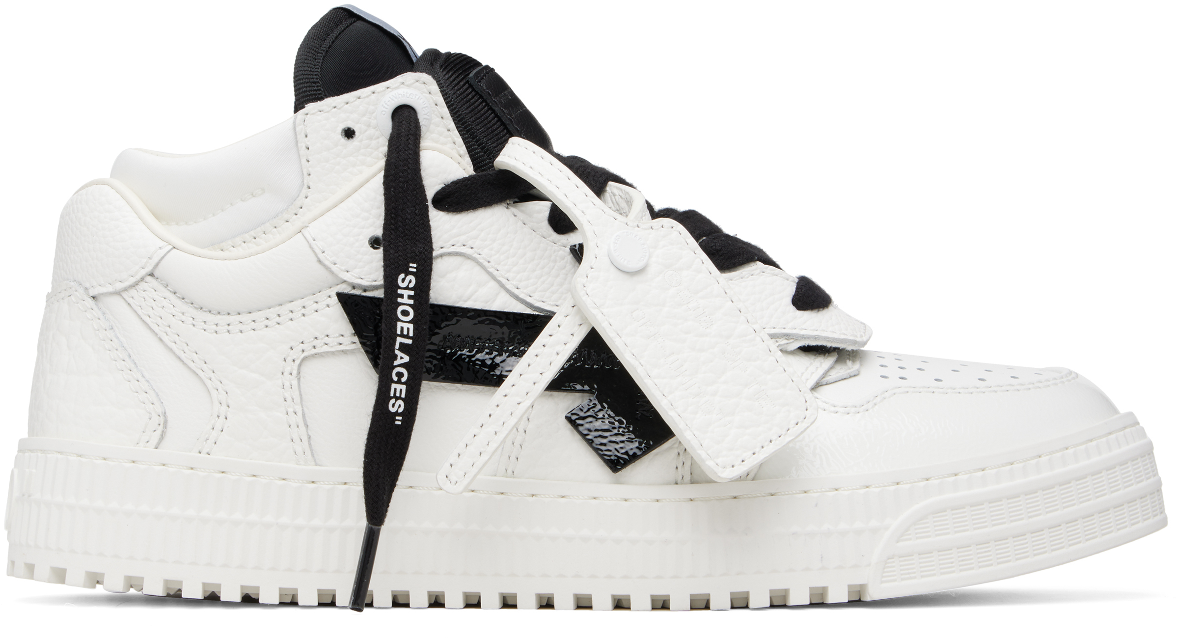 White & Black 3.0 Floating Arrow Sneakers by Off-White on Sale