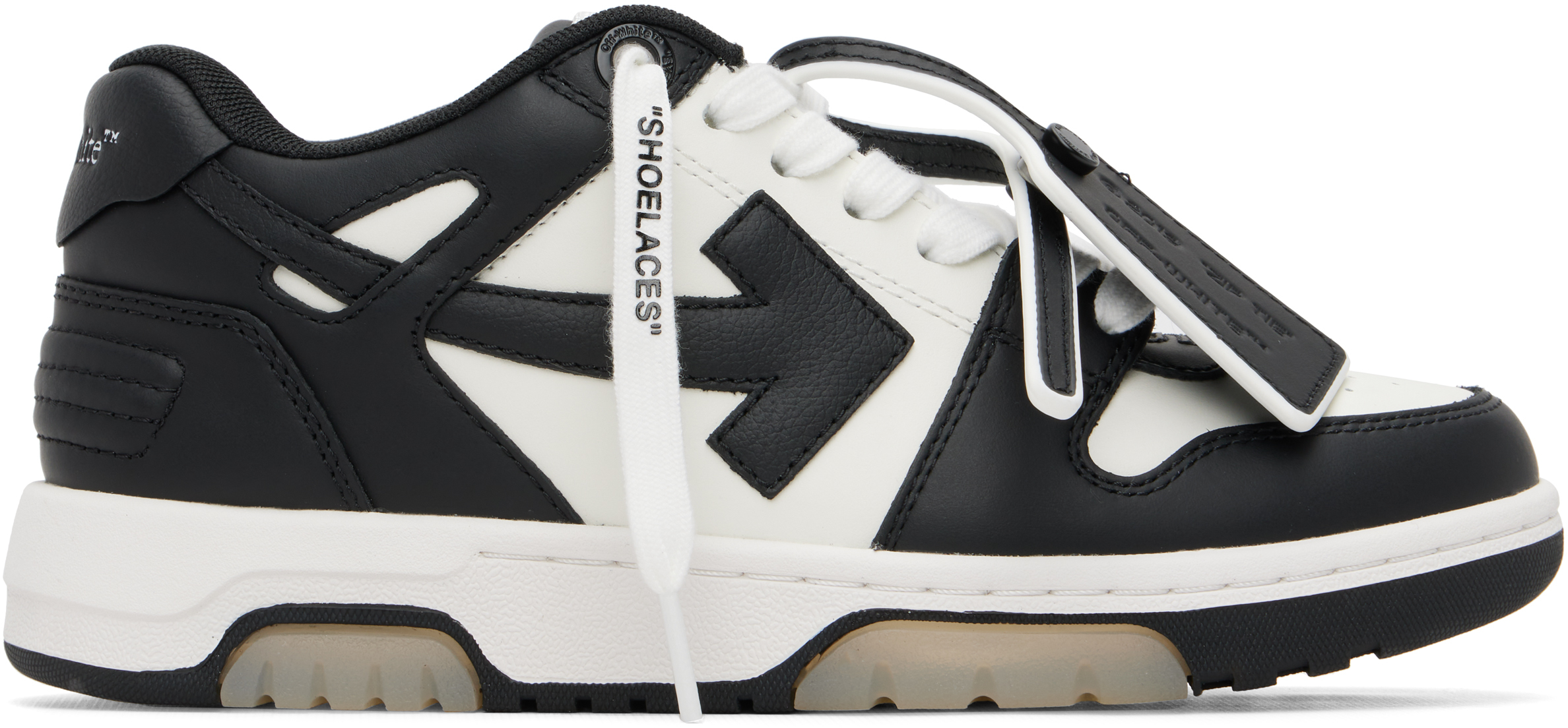 Off-White Black & White 'Out Of Office' Calf Leather Sneakers
