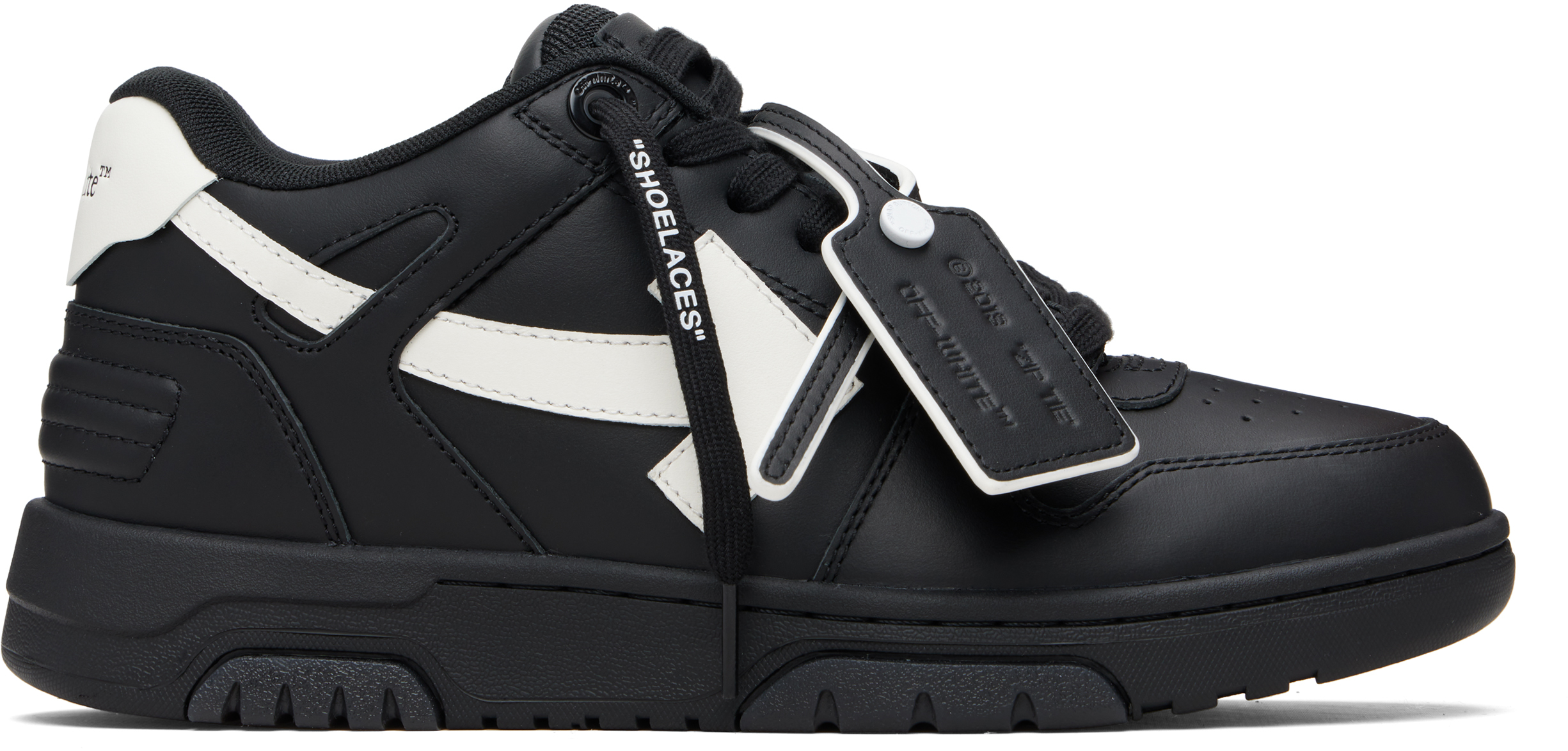 NIKE✖️ Off-White ブラックスニーカー 28.5 Off-White: Black 'Out Of Office' Leather Sneakers | SSENSE Canada
