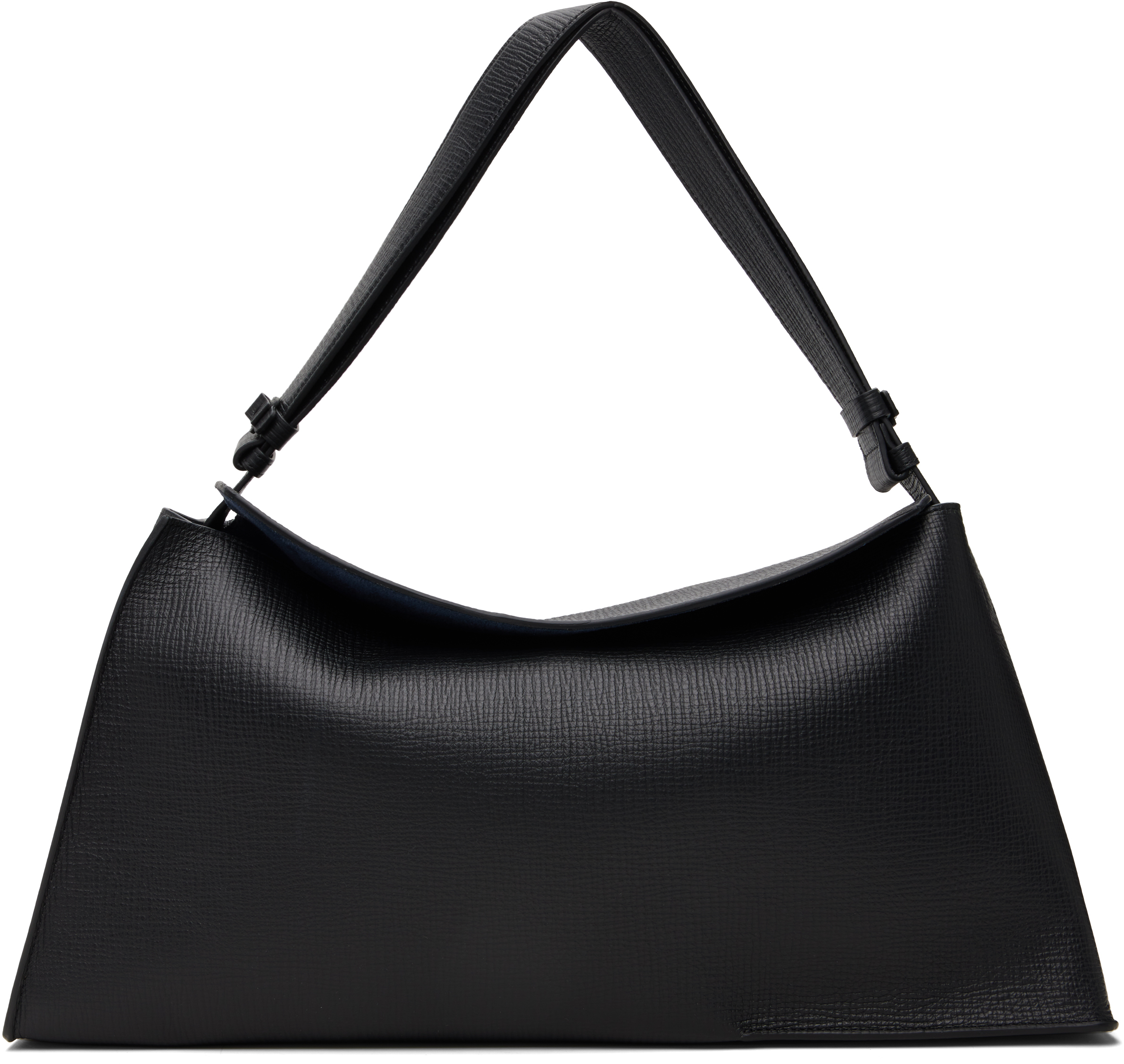 Studio Nicholson: Black Shiboru Leather Bag | SSENSE