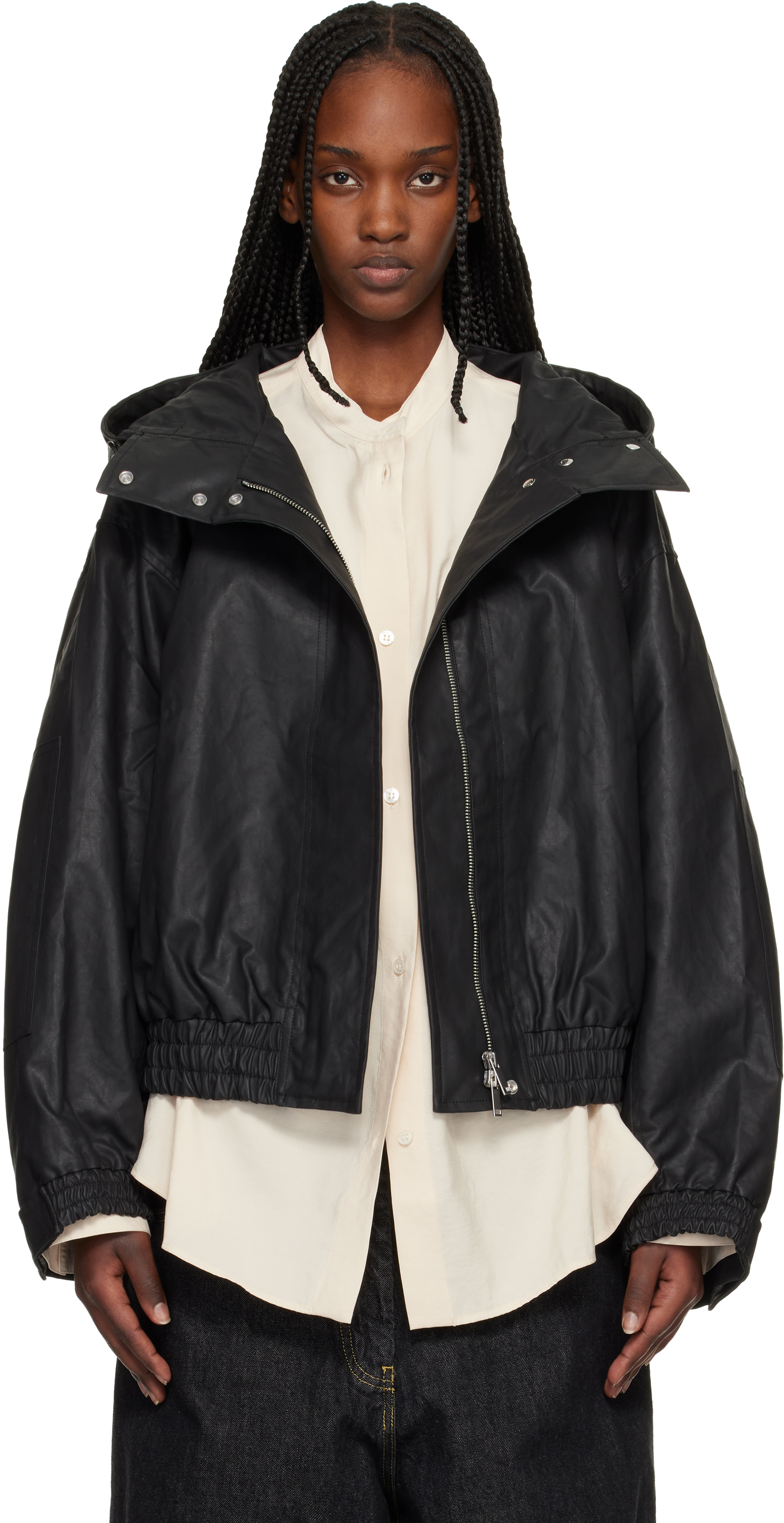 Studio Nicholson: Black Cabot Jacket | SSENSE