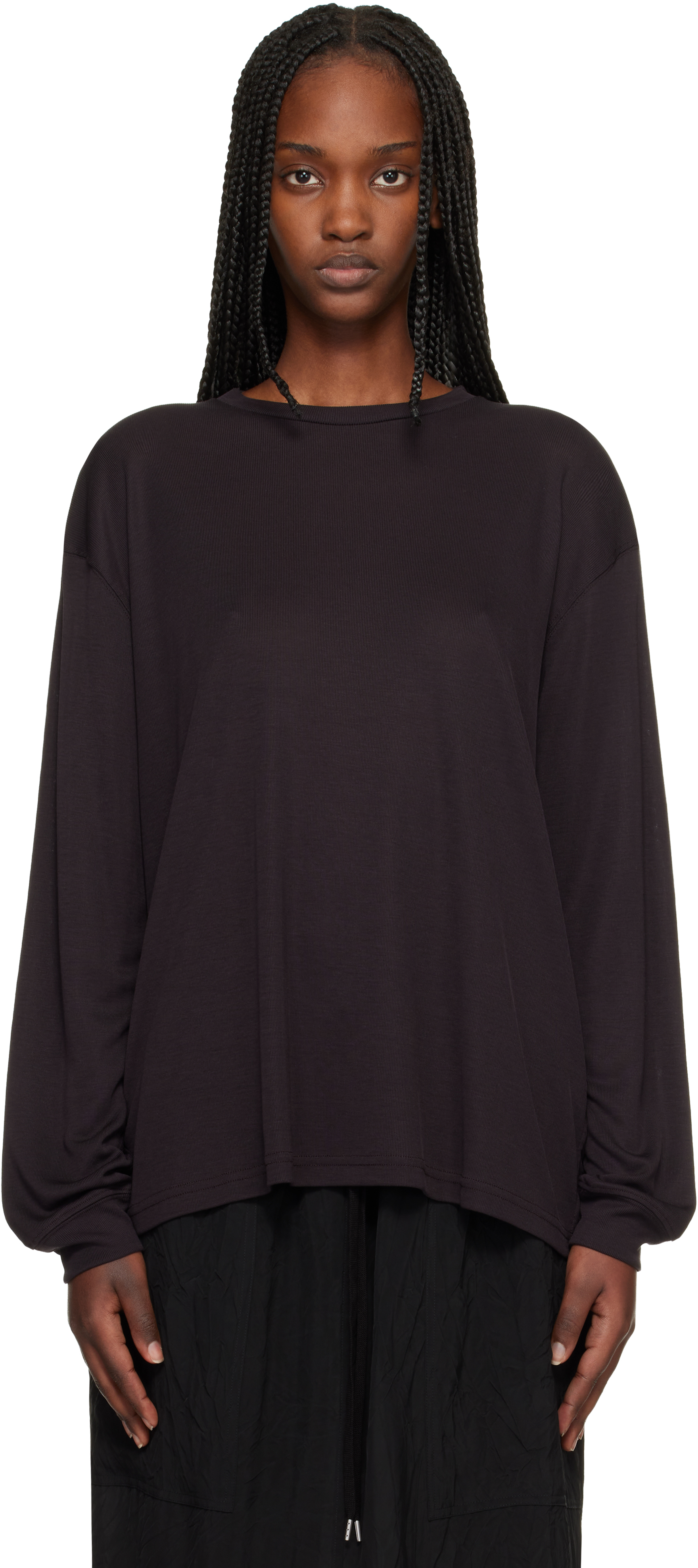 Brown Simmons Jersey T-shirt by Studio Nicholson on Sale