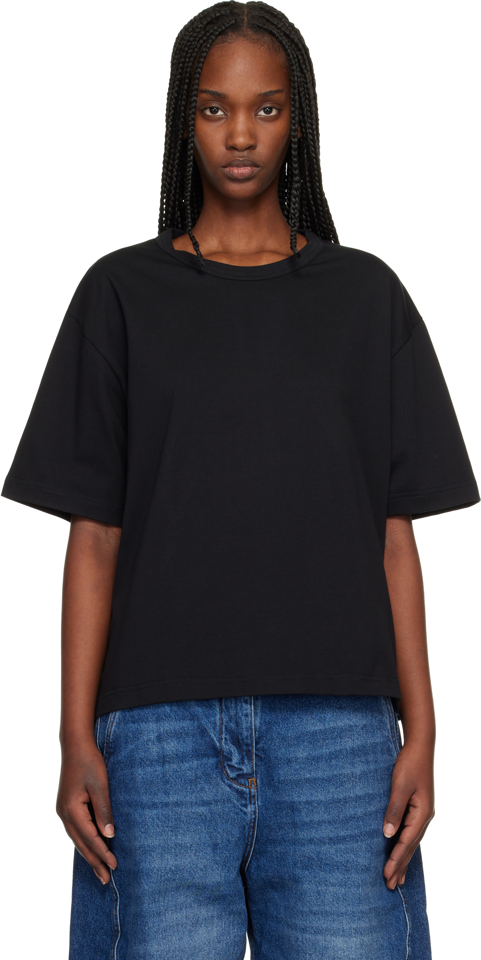 Black Lee T-shirt by Studio Nicholson on Sale
