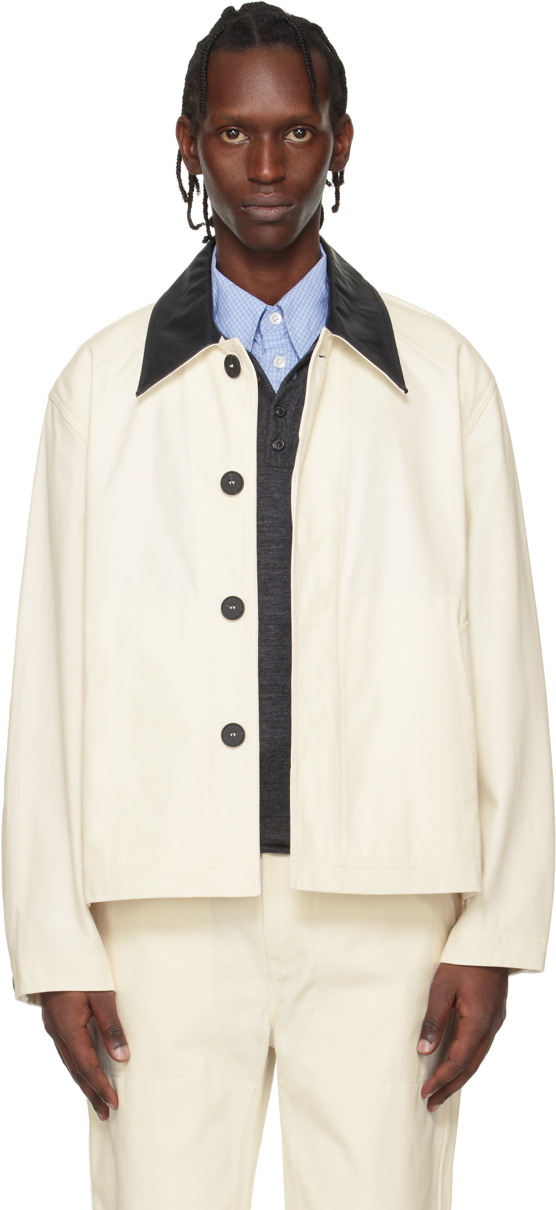Studio Nicholson: ホワイト Dover ジャケット | SSENSE 日本