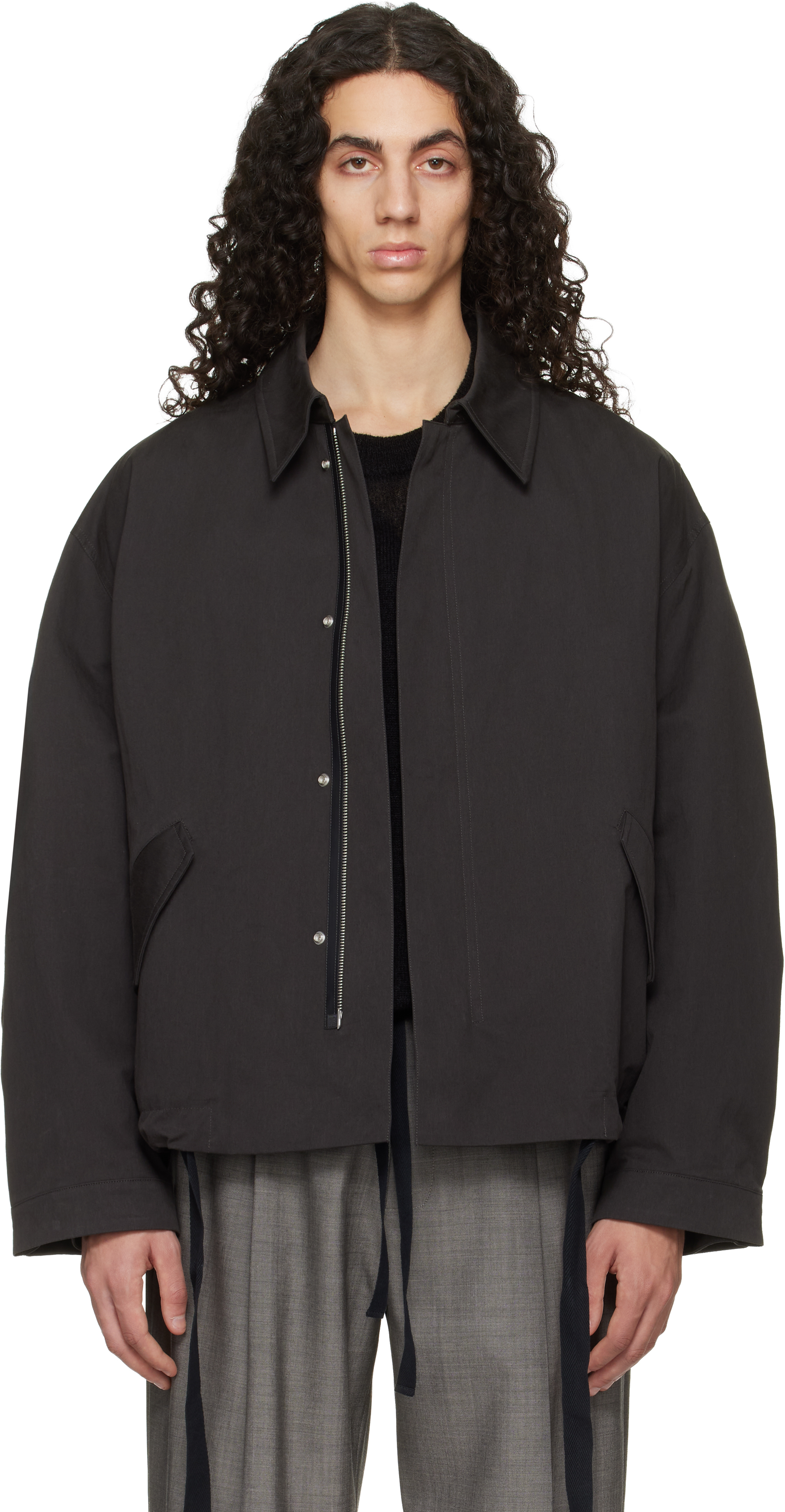 Studio Nicholson: Black Comba Jacket | SSENSE Canada
