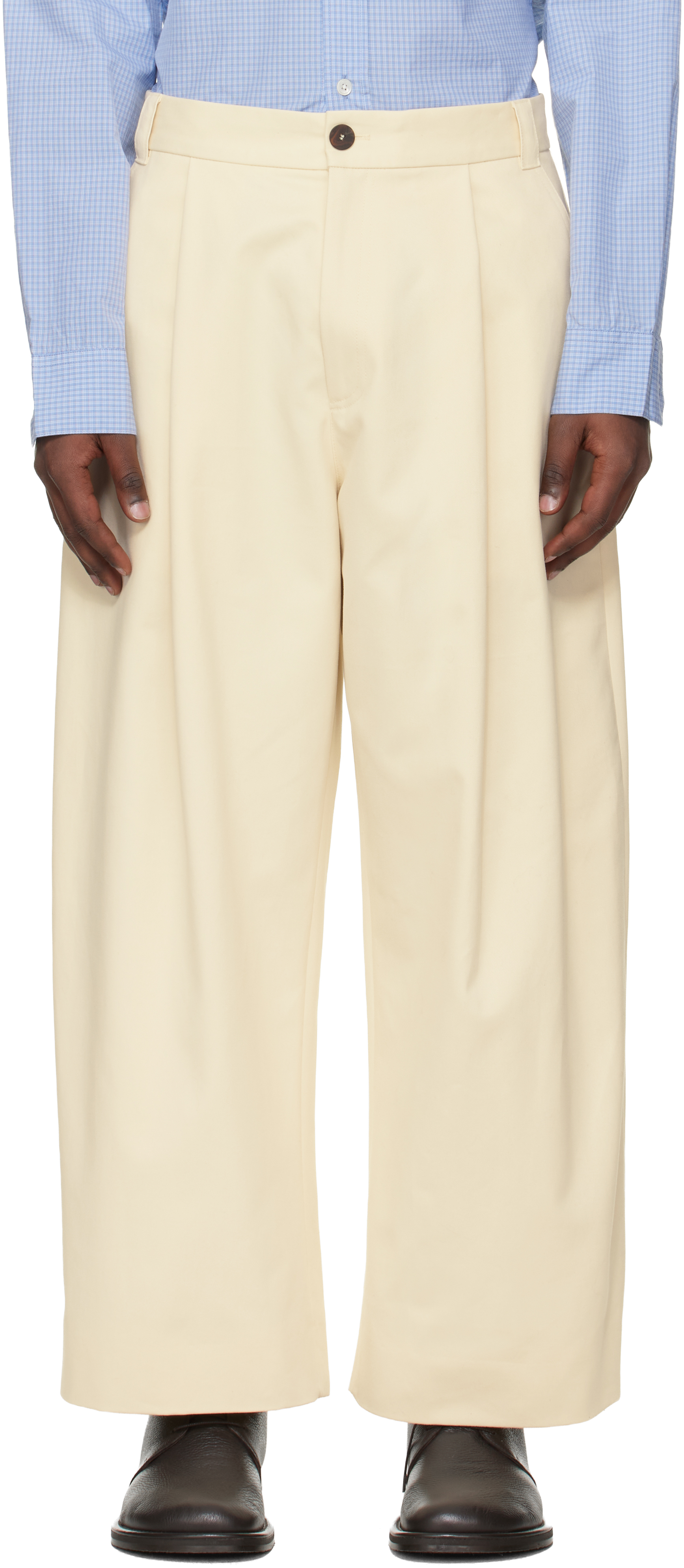 Studio Nicholson: オフホワイト Sorte トラウザーズ | SSENSE 日本