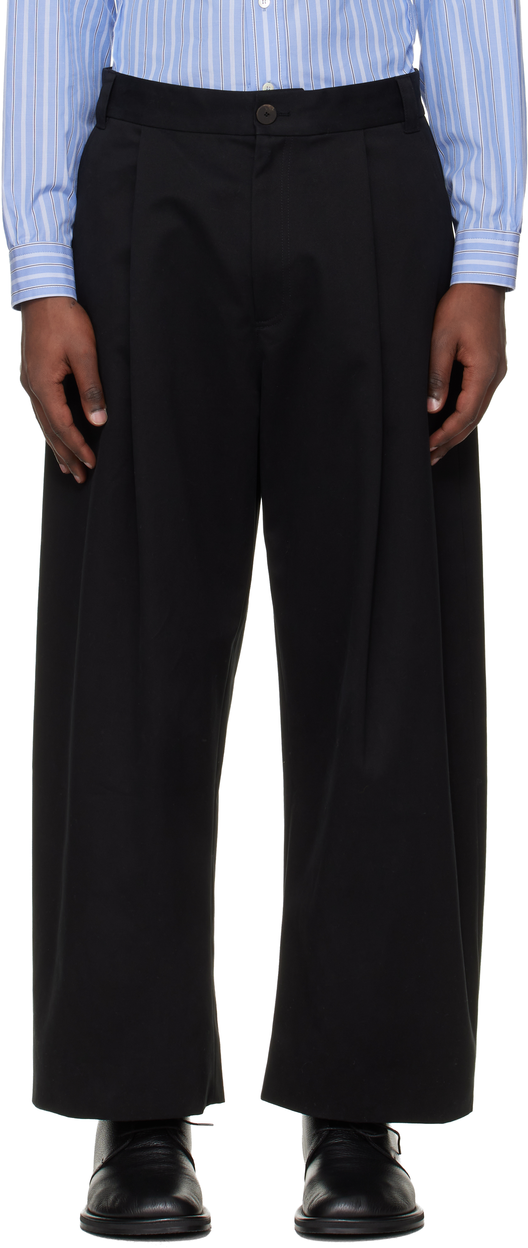 Studio Nicholson: ブラック Sorte トラウザーズ | SSENSE 日本