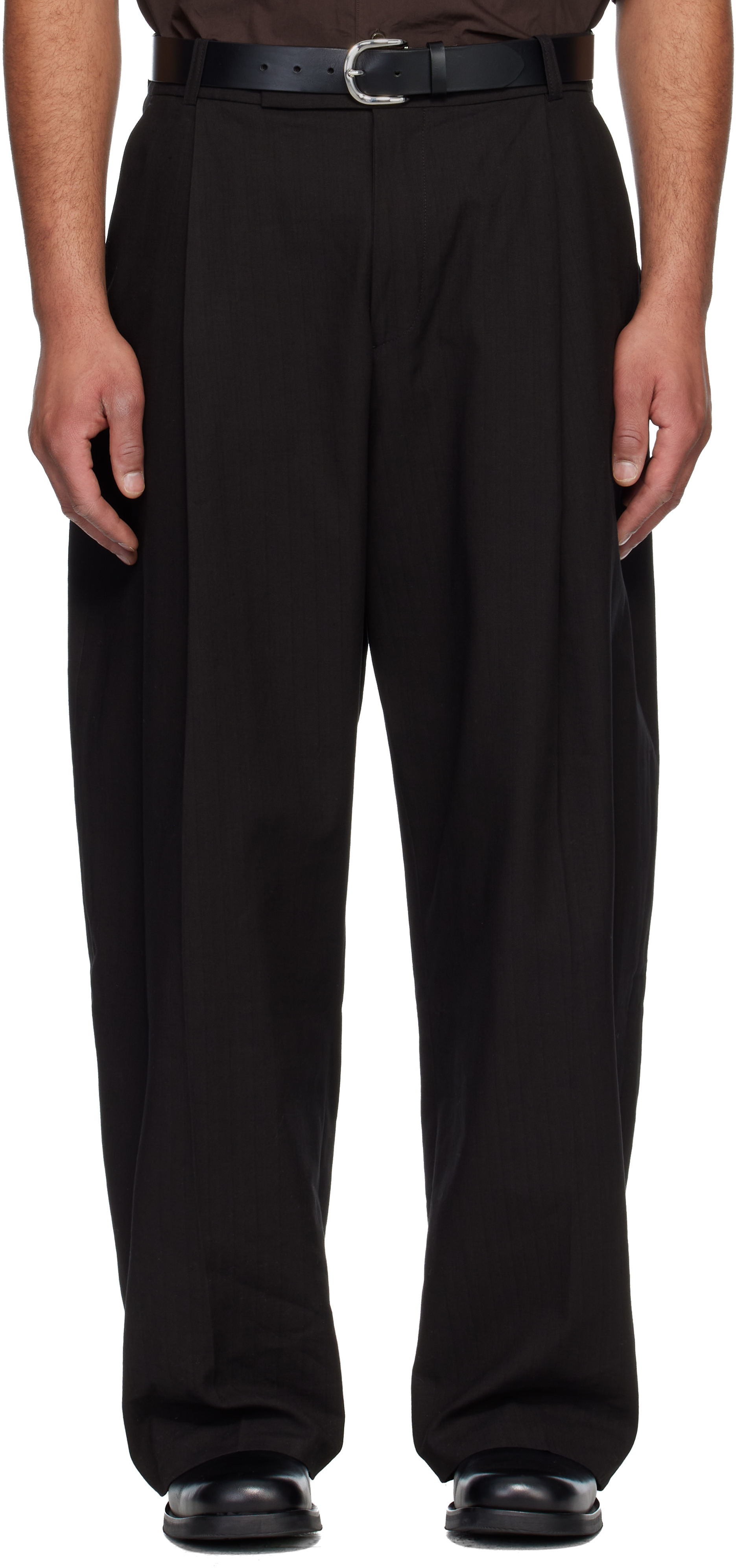 STUDIO NICHOLSON コットンツイル　チノ　トラウザー　XS Studio Nicholsonのブラック Pull トラウザーズがセール中