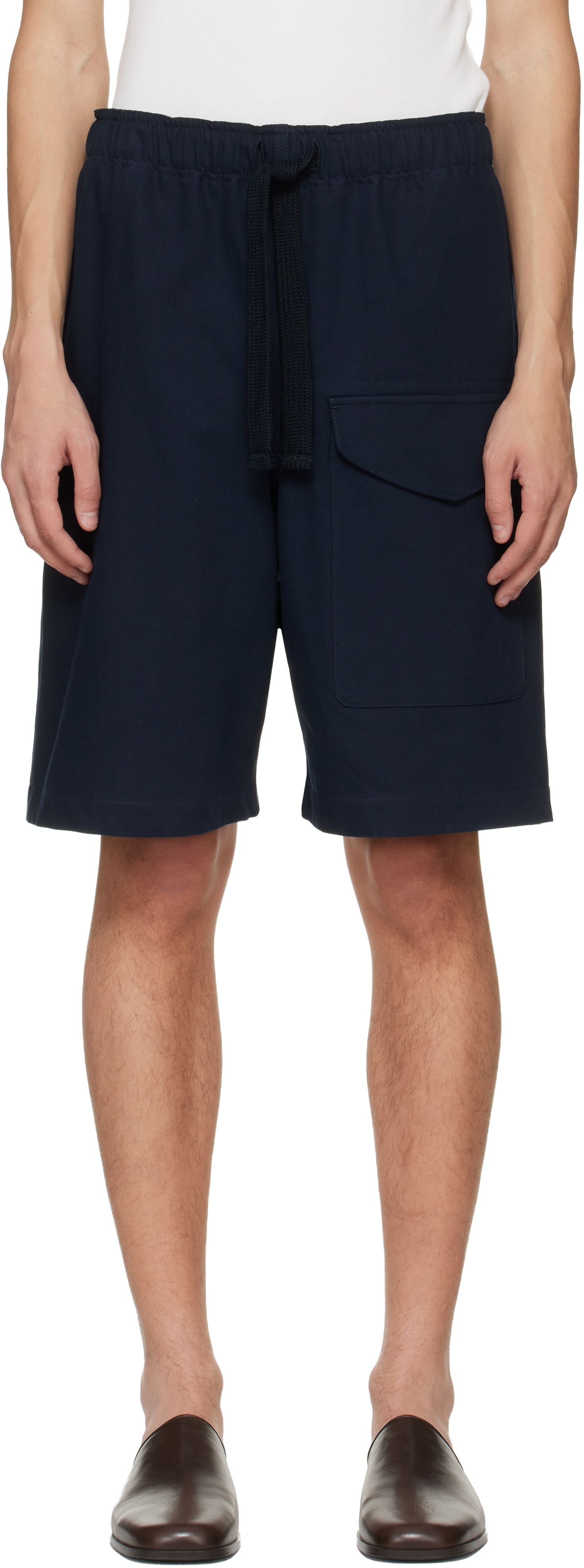Indigo Ikaria Shorts by Studio Nicholson on Sale