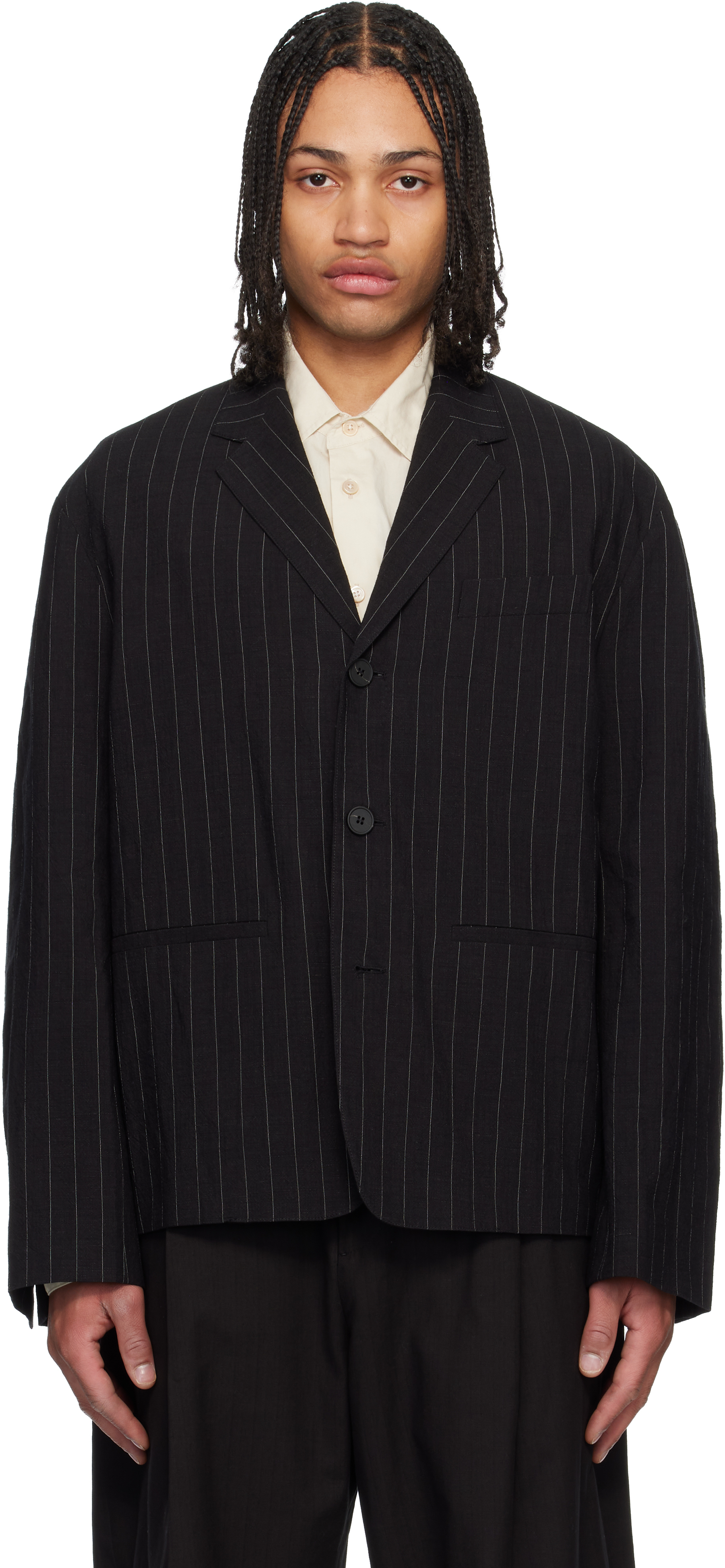 Studio Nicholson: Black Sorst Blazer | SSENSE Canada