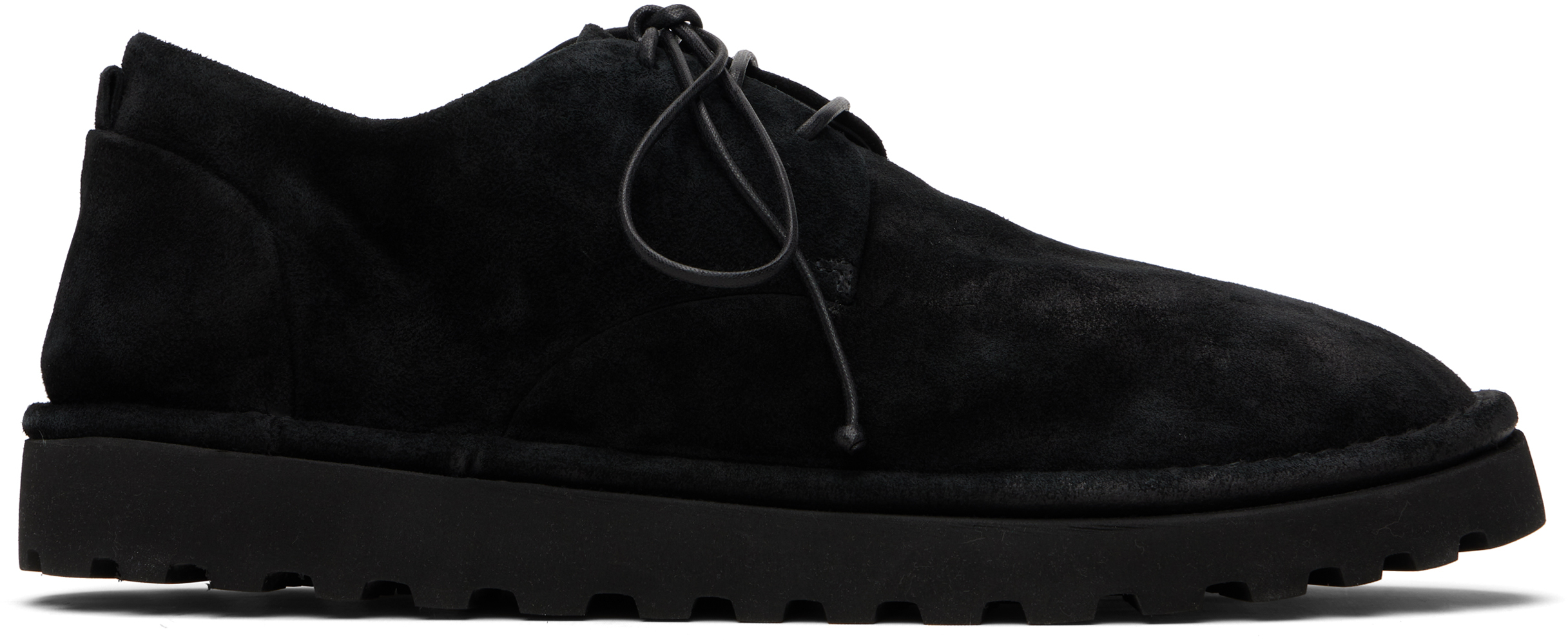 Black Sancrispa Alta Pomice Leather Derbys by Marsèll Gomme on Sale