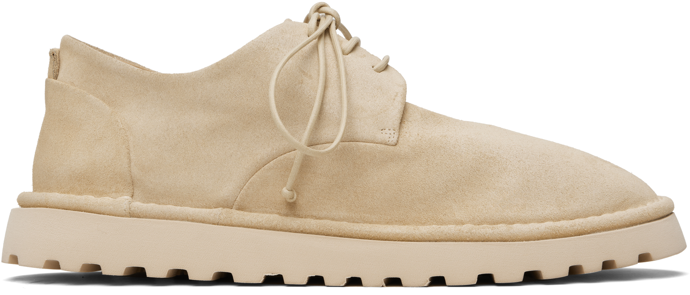 Beige Sancrispa Alta Pomice Leather Derbys by Marsèll Gomme on Sale