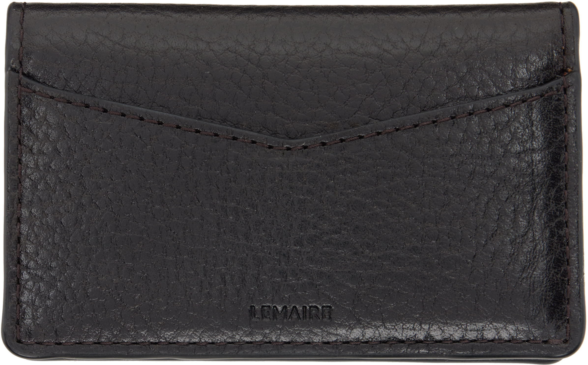 LEMAIRE Brown Gear Pocket Organizer Card Holder