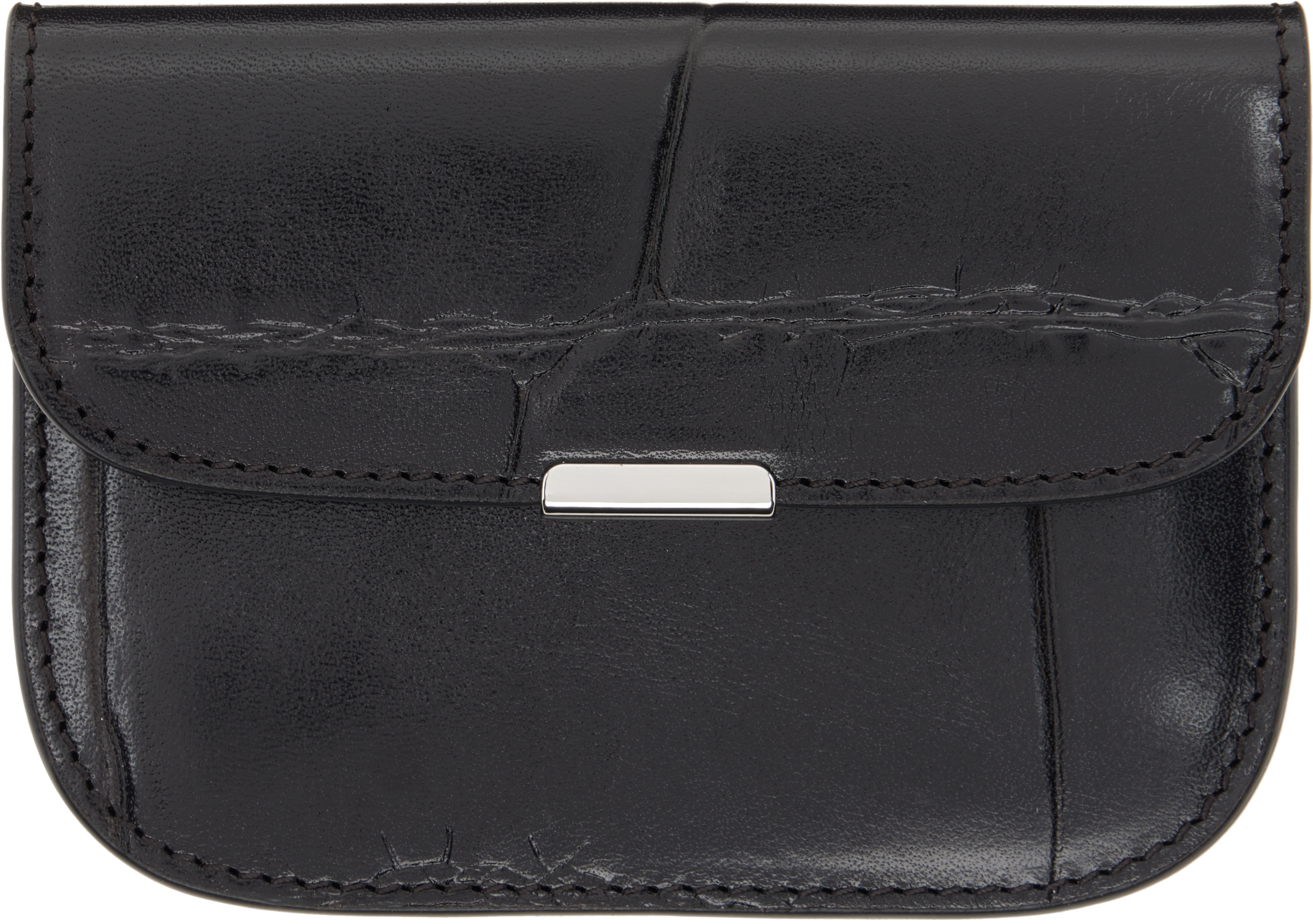 LEMAIRE: Brown Soft Tab Card Holder | SSENSE Canada