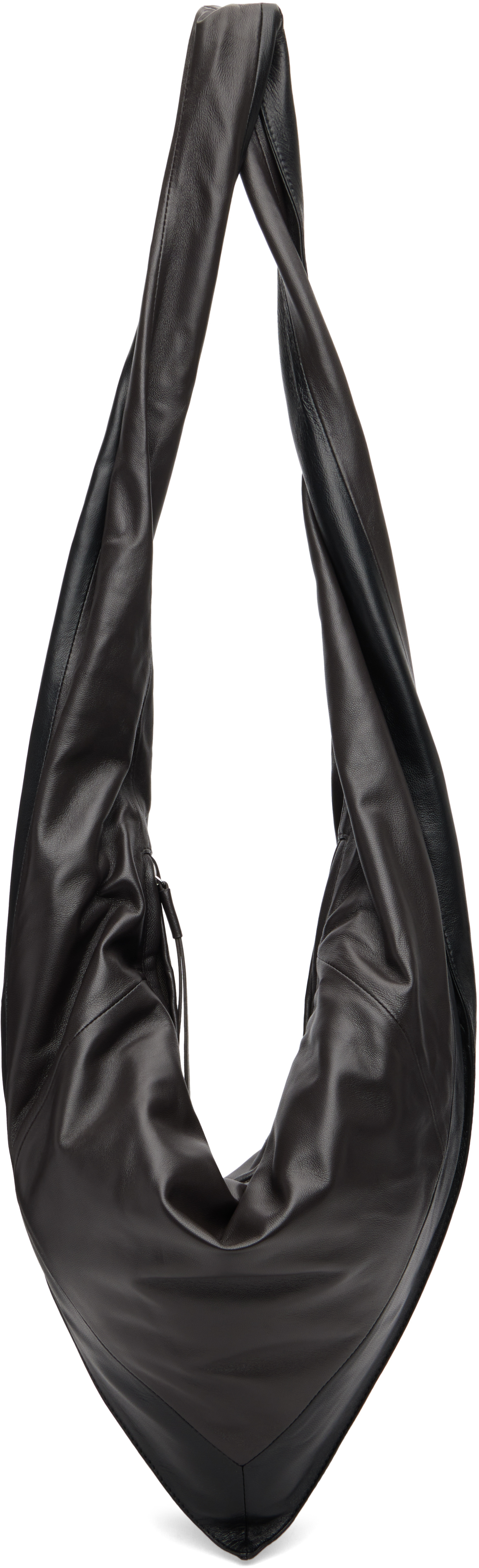 LEMAIRE: Black Small Scarf Extended Handle Bag | SSENSE
