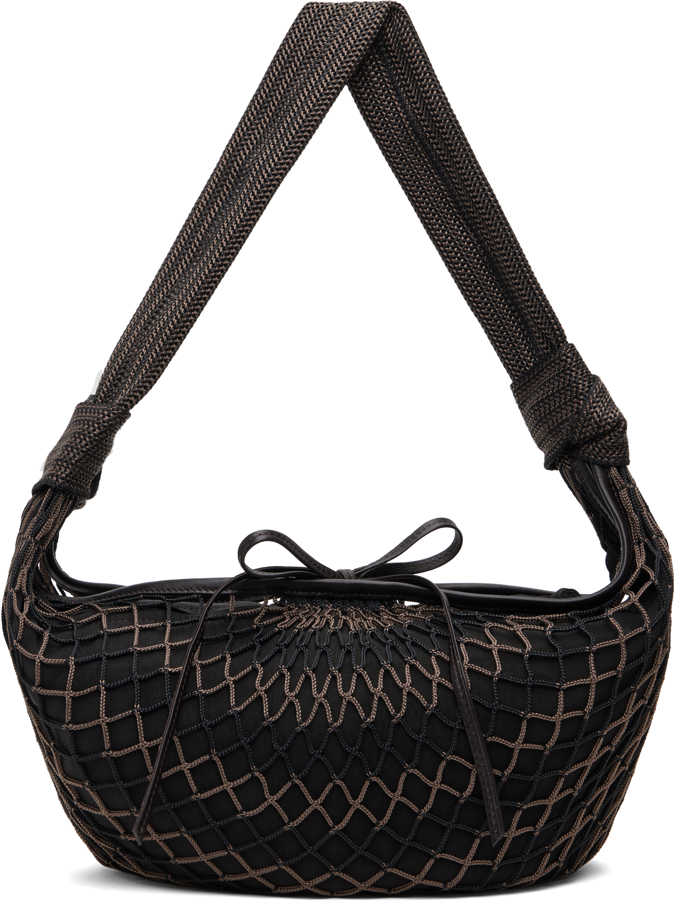 LEMAIRE: Brown Fortune Croissant Filt Bag | SSENSE