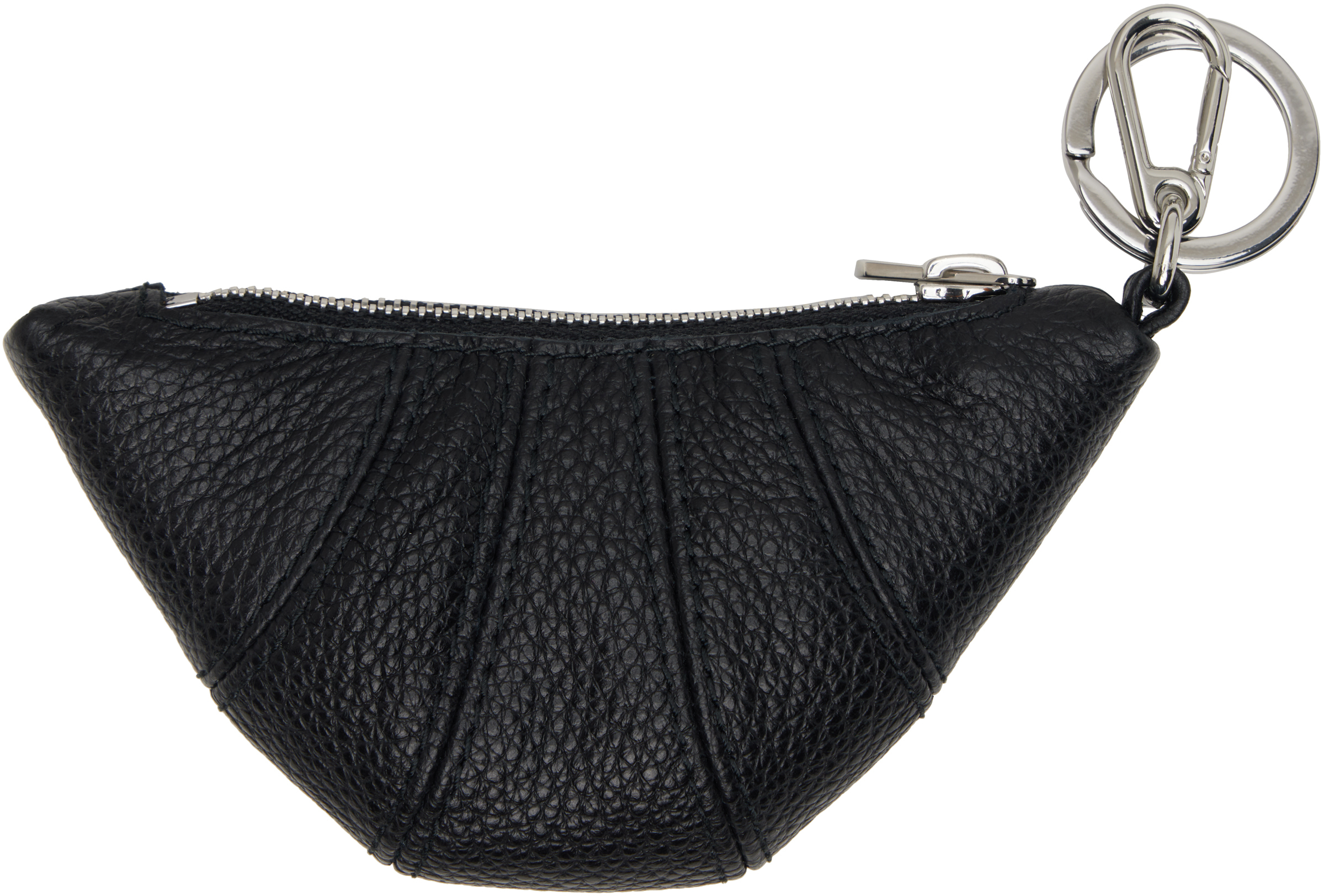 LEMAIRE: Black Mini Croissant Keychain | SSENSE