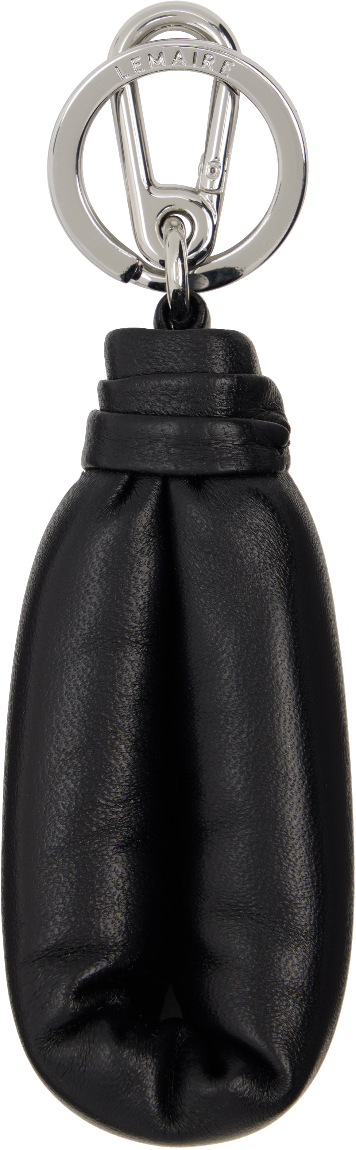 LEMAIRE: ブラック Wadded キーホルダー | SSENSE 日本